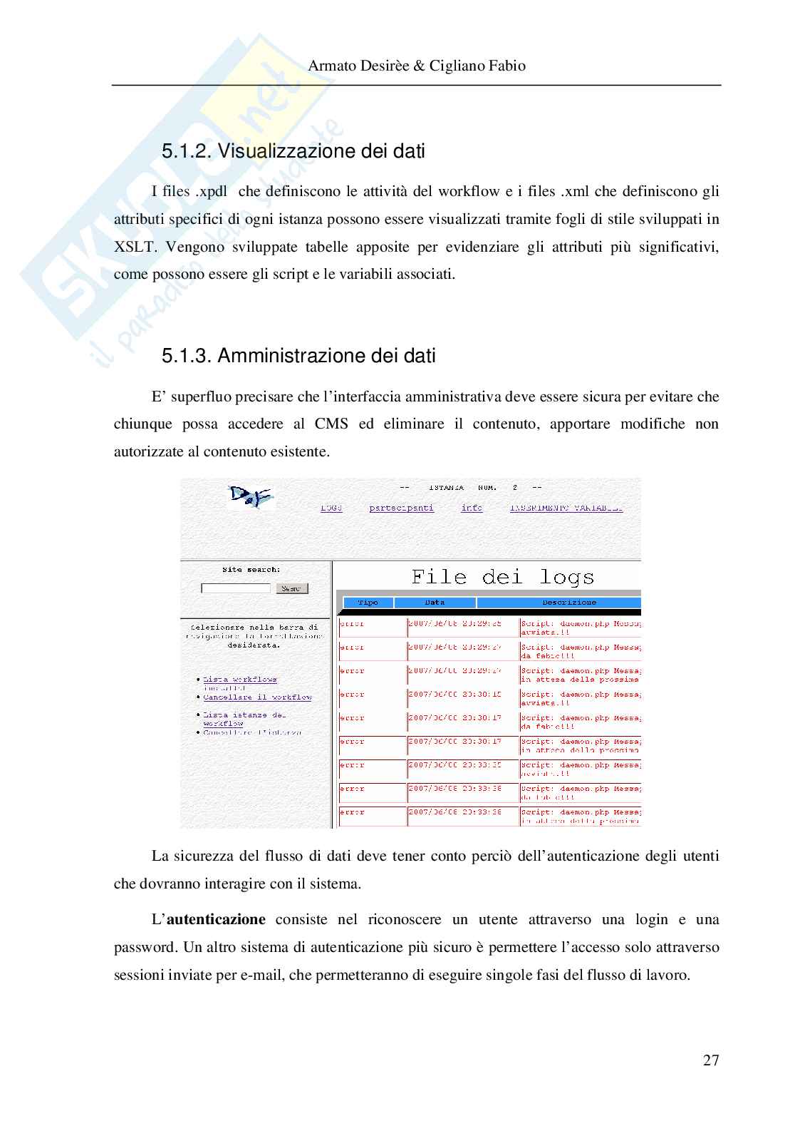 Workflow Management System Pag. 31