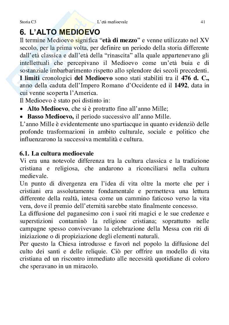 Storia C3, L'età medievale Pag. 41