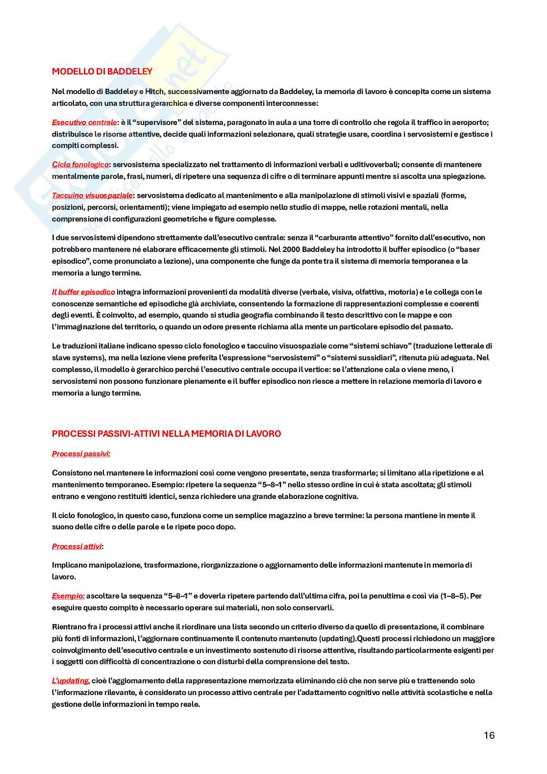 Riassunto esame Fondamenti di Psicologia Dinamica, Prof. Fastame Maria Chiara, libro consigliato Psicologia dello sviluppo, Gini, Lanfranchi, Vianello Pag. 16