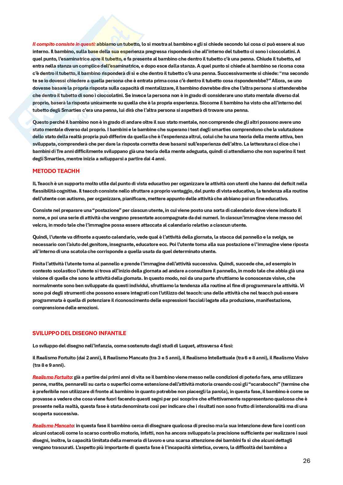 Riassunto esame Fondamenti di Psicologia Dinamica, Prof. Fastame Maria Chiara, libro consigliato Psicologia dello sviluppo, Gini, Lanfranchi, Vianello Pag. 26