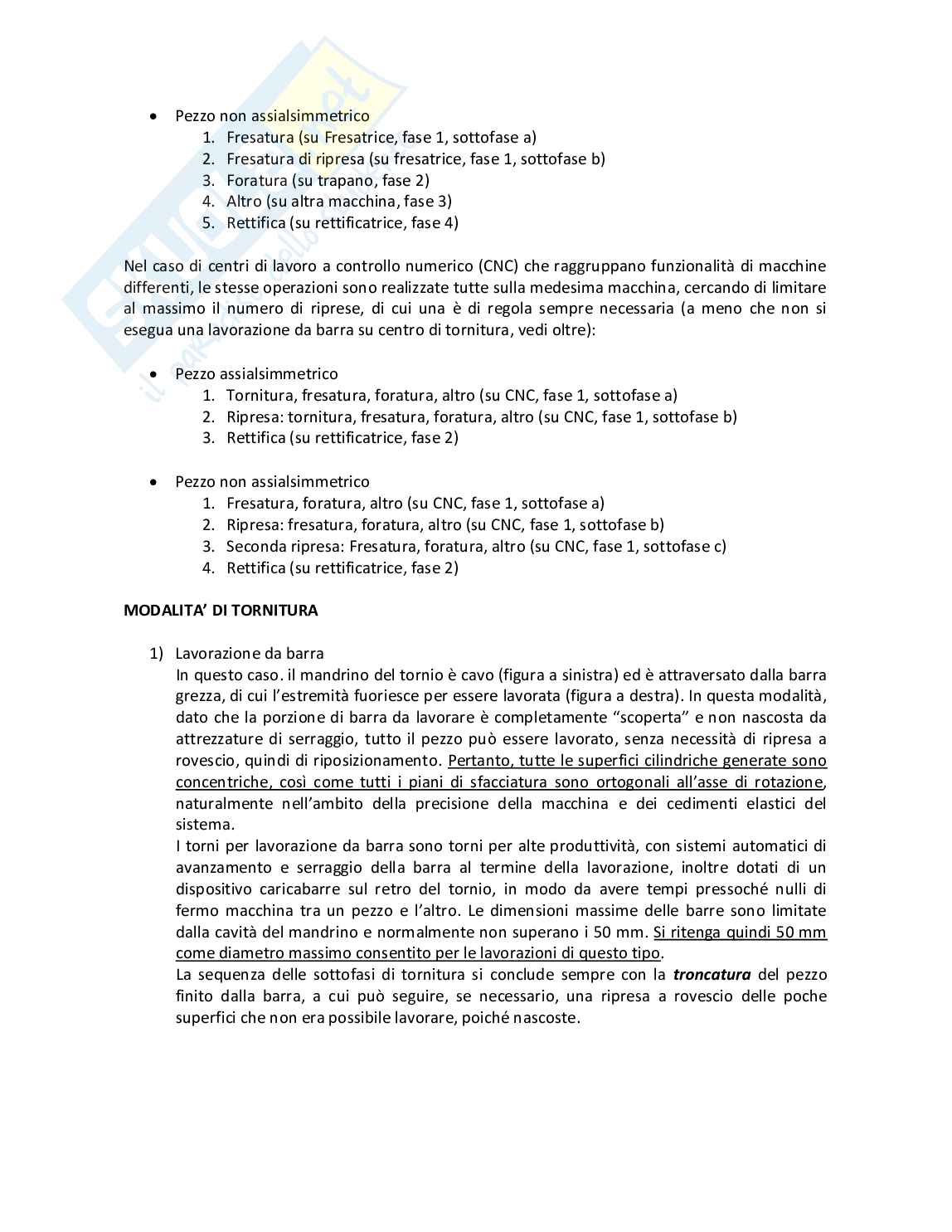 Appunti sui cicli di lavorazione e sull'asportazione di truciolo  Pag. 21