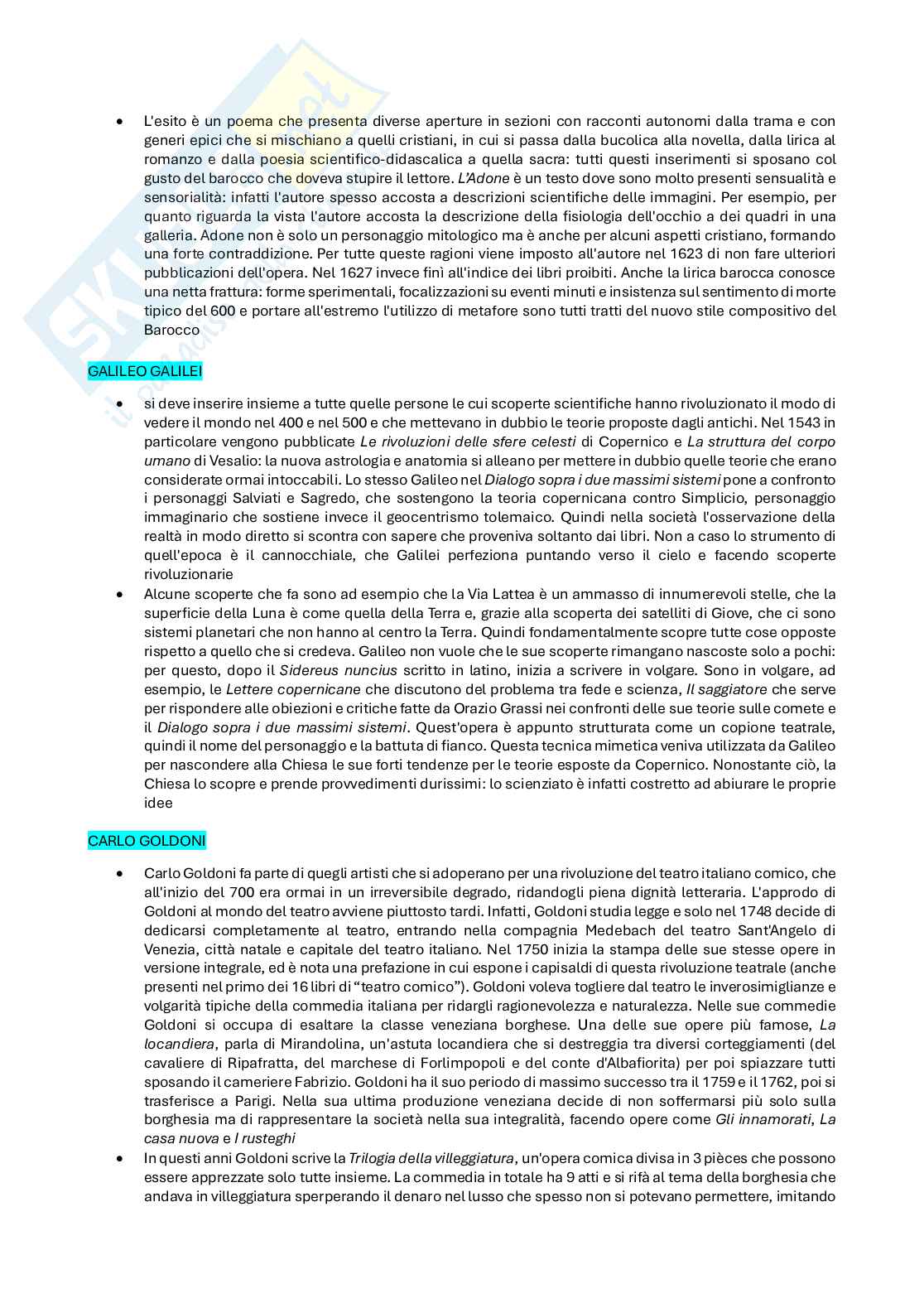 Appunti della parte teorica di Antologia della letteratura italiana Pag. 11