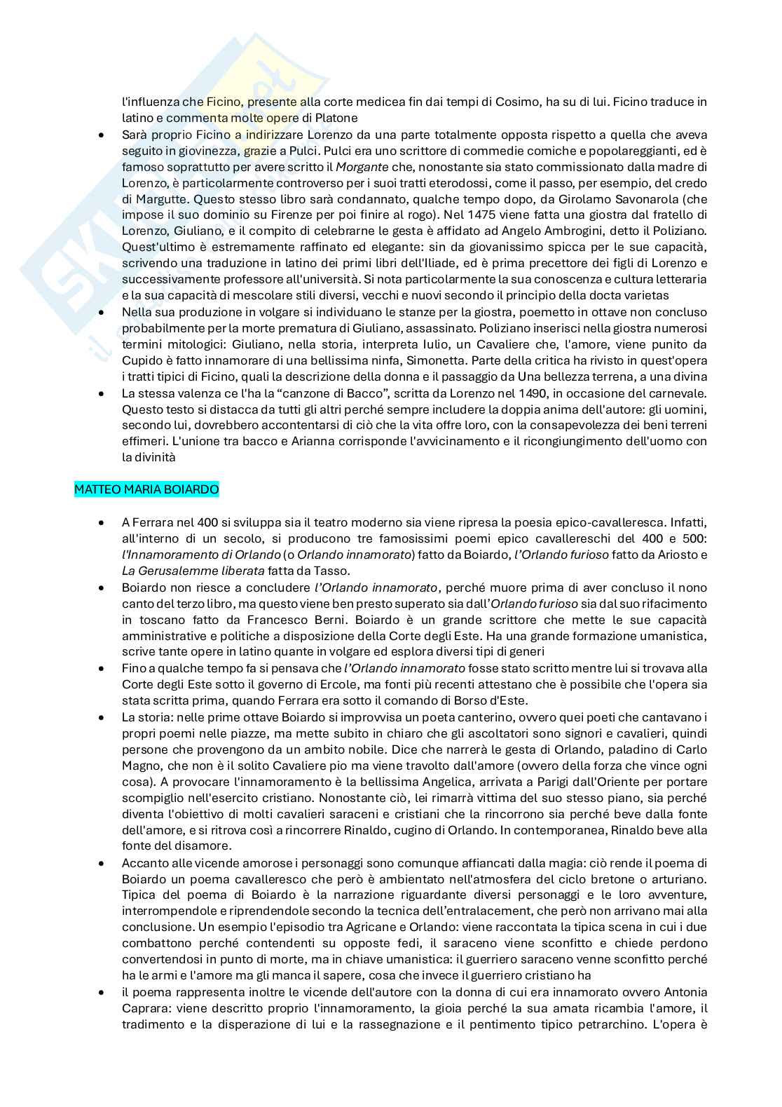 Appunti della parte teorica di Antologia della letteratura italiana Pag. 6