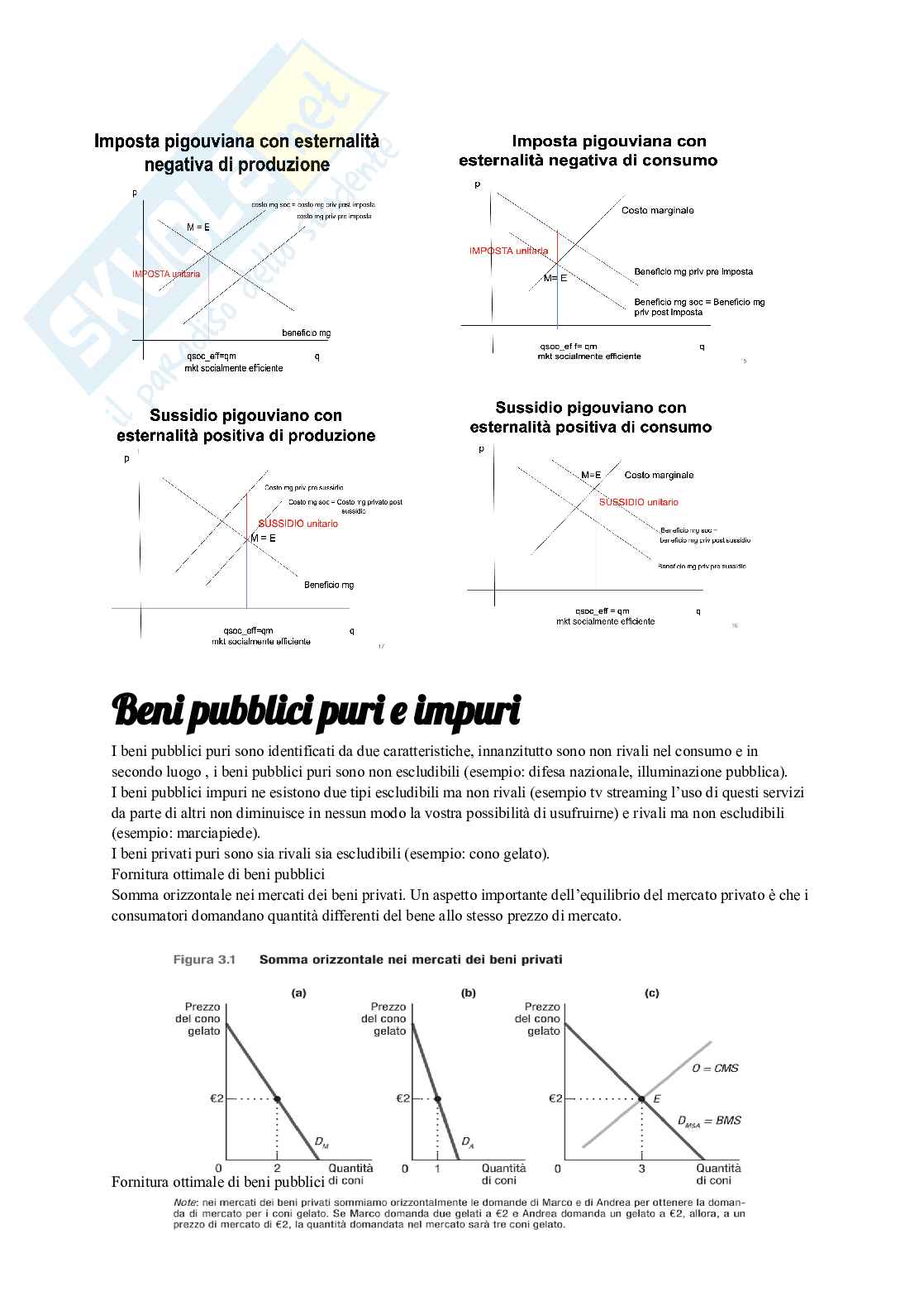 Riassunto esame Scienza delle finanze, Prof. Scabrosetti Simona, libro consigliato Scienza delle finanze, Scabrosetti Pag. 11