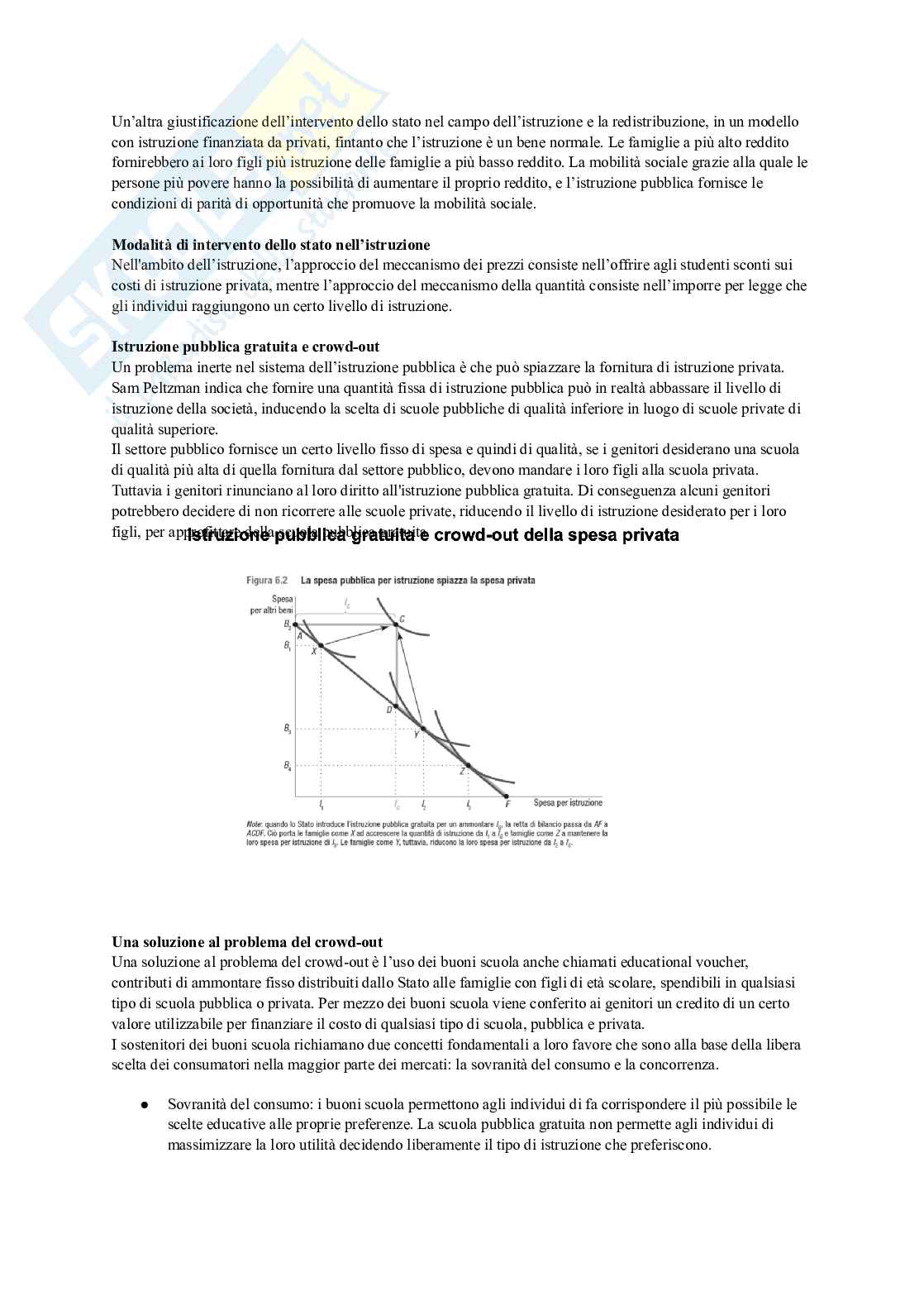 Riassunto esame Scienza delle finanze, Prof. Scabrosetti Simona, libro consigliato Scienza delle finanze, Scabrosetti Pag. 16