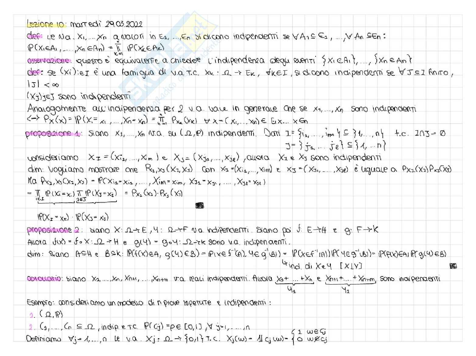 Appunti di Probabilità e statistica Pag. 26