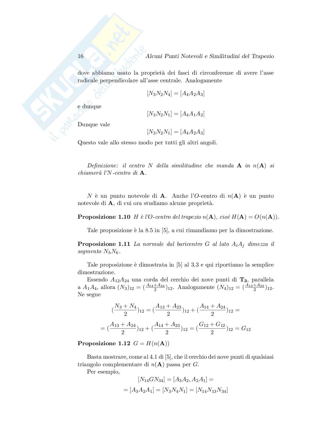 Punti notevoli del quadrangolo: Uno studio sistematico sulle loro proprietà e connessioni Pag. 16