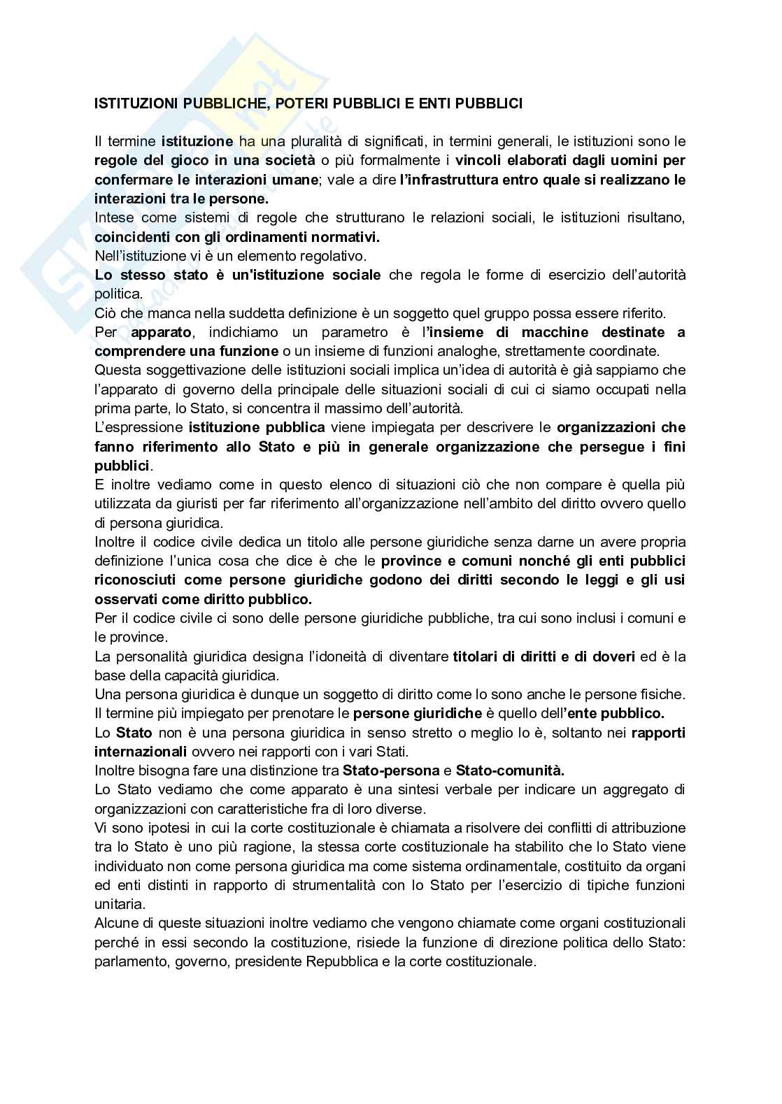 Diritto pubblico - parte seconda Pag. 1