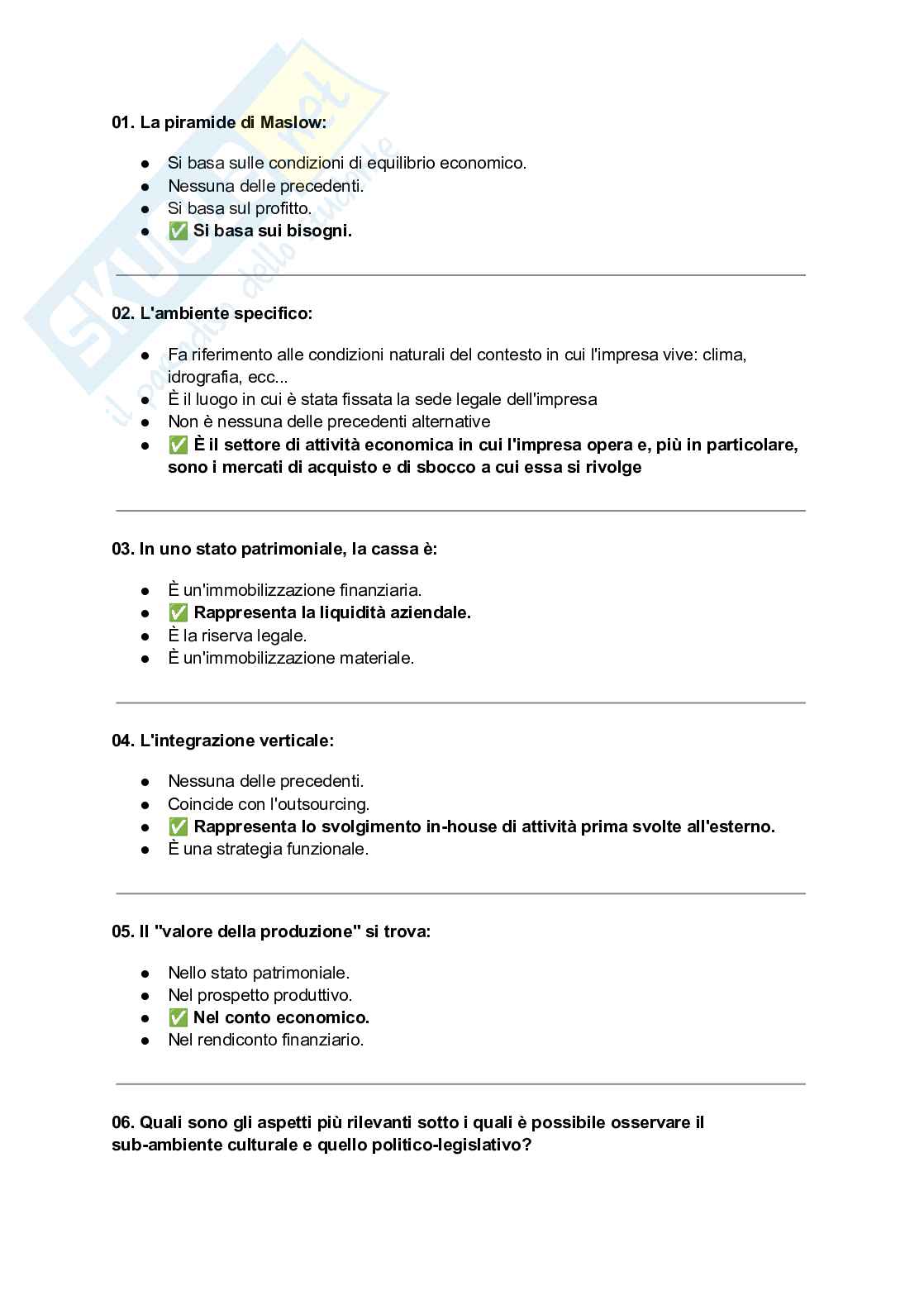 Paniere completo Economia aziendale, 2026  Pag. 11