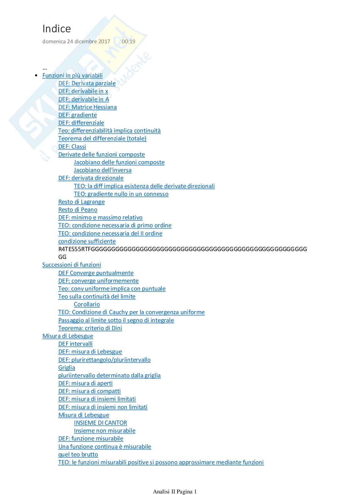 Analisi 2 Pag. 1