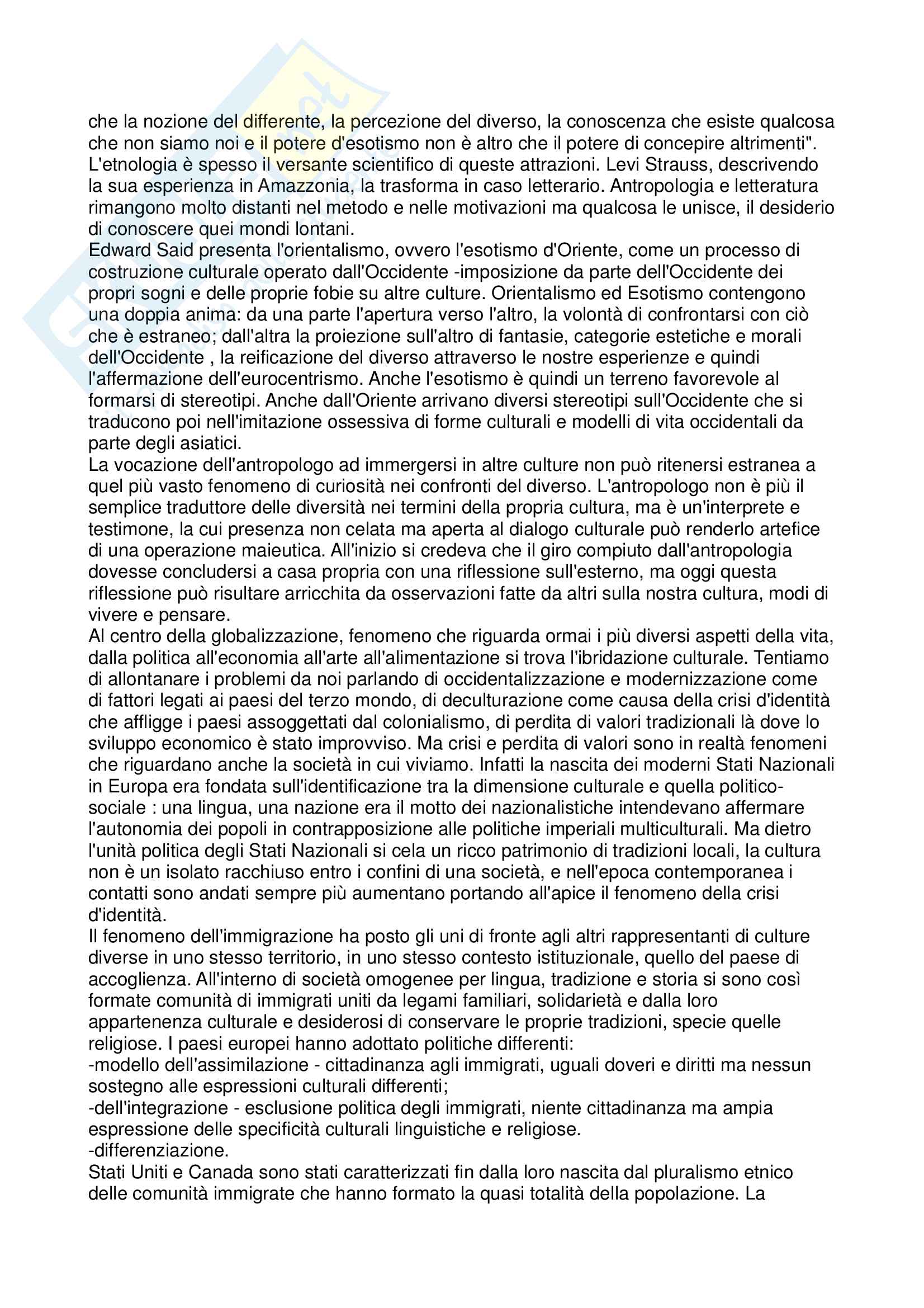Inculturazione e processi educativi - Antropologia Pag. 6