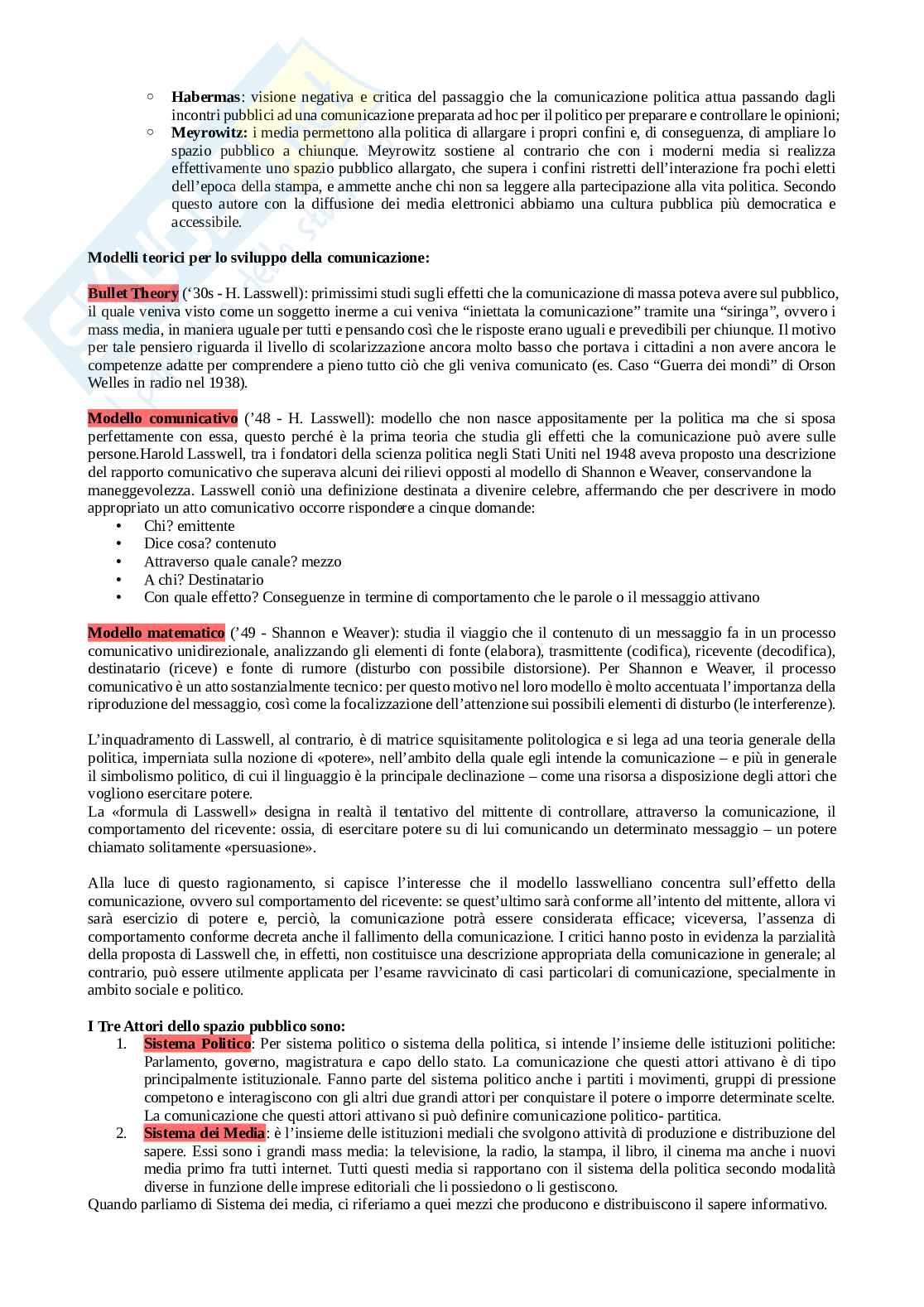 Riassunto esame Comunicazione politica, Prof. Angelo Romeo, libro consigliato Moda e politica. La rappresentazione simbolica del potere, Marchetti Pag. 2