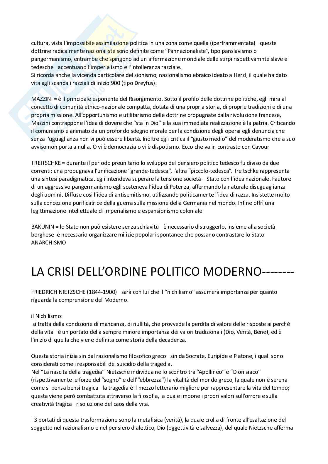 Riassunto esame Storia delle dottrine politiche, Prof. Del Vecchio Antonio, libro consigliato Storia del pensiero politico, Carlo Galli Pag. 61