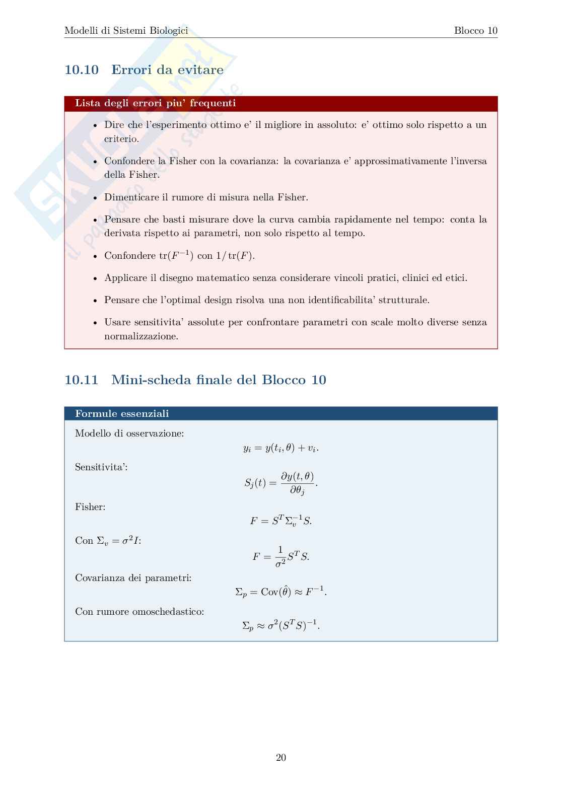 Blocco 10: esperimento ottimo Pag. 21