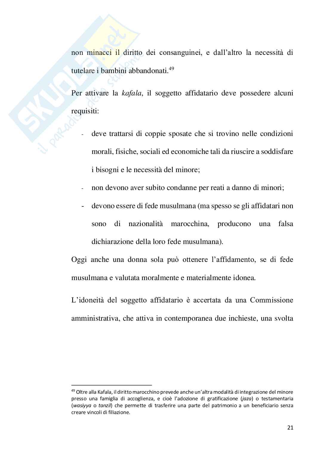 La Kafala: un'analisi comparativa tra l'Italia e i Paesi Islamici Pag. 21
