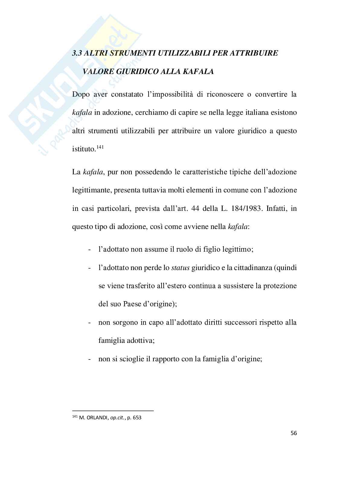 La Kafala: un'analisi comparativa tra l'Italia e i Paesi Islamici Pag. 56
