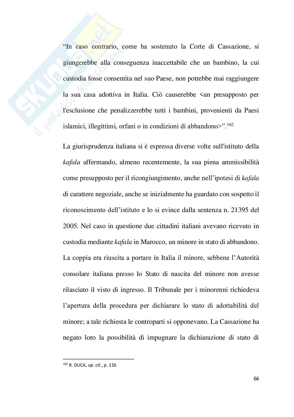 La Kafala: un'analisi comparativa tra l'Italia e i Paesi Islamici Pag. 66