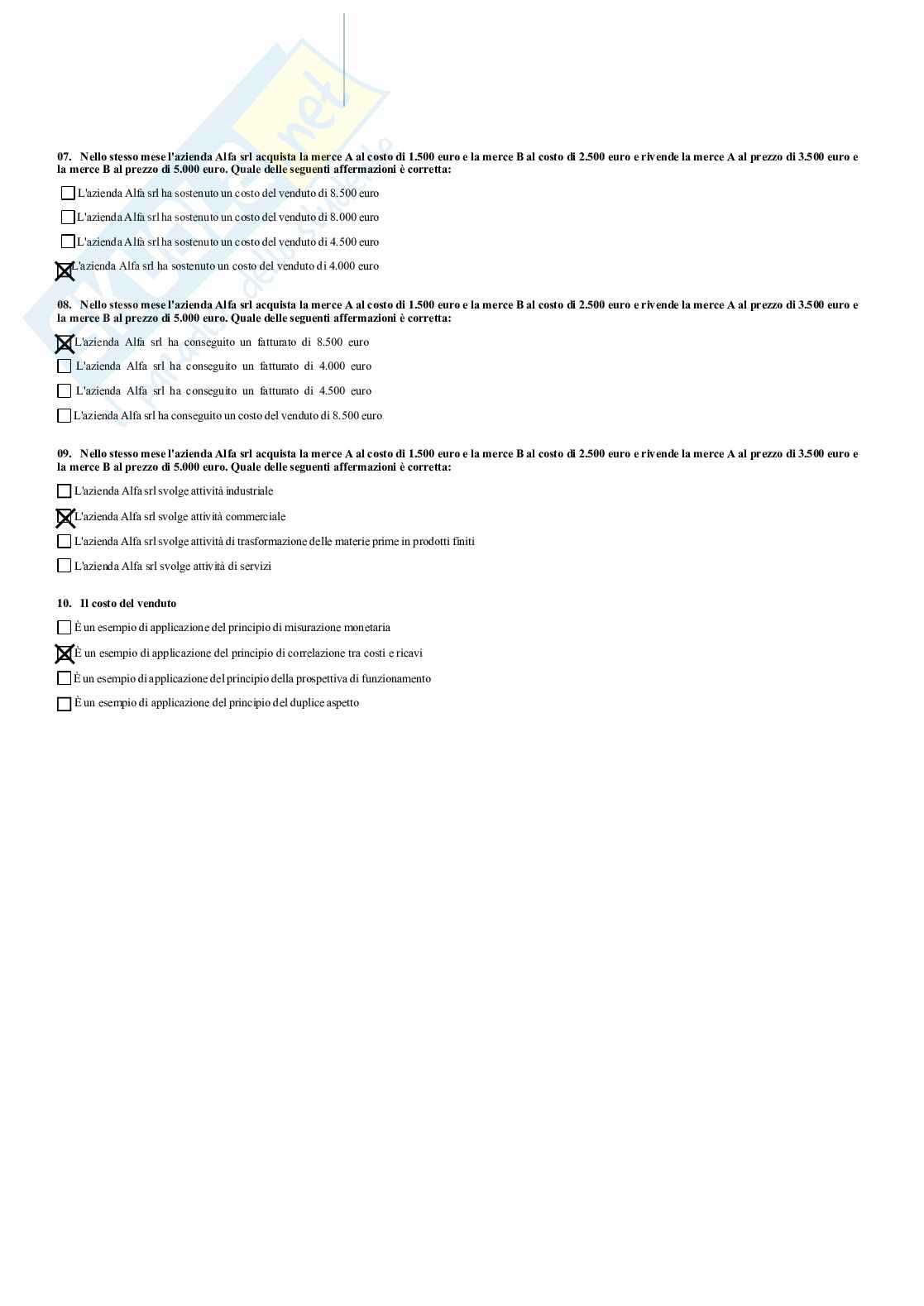 Paniere di Analisi di bilancio con multiple + aperte + fuori paniere - 2025 Pag. 26