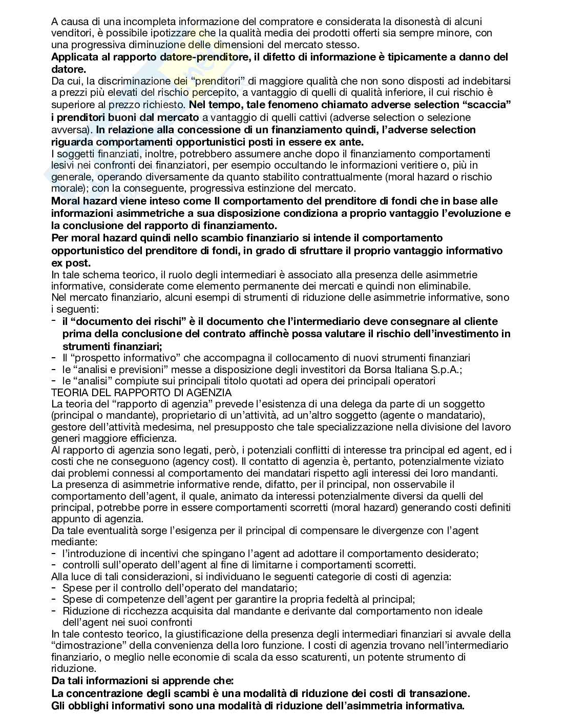 Esame di Economia degli intermediari finanziari Pag. 6