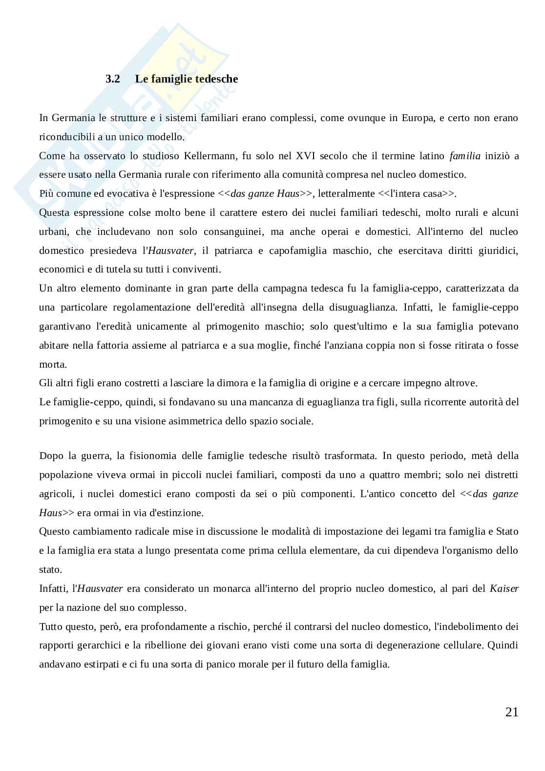 Aspetti famiglia 1917 1945, tesina Pag. 21