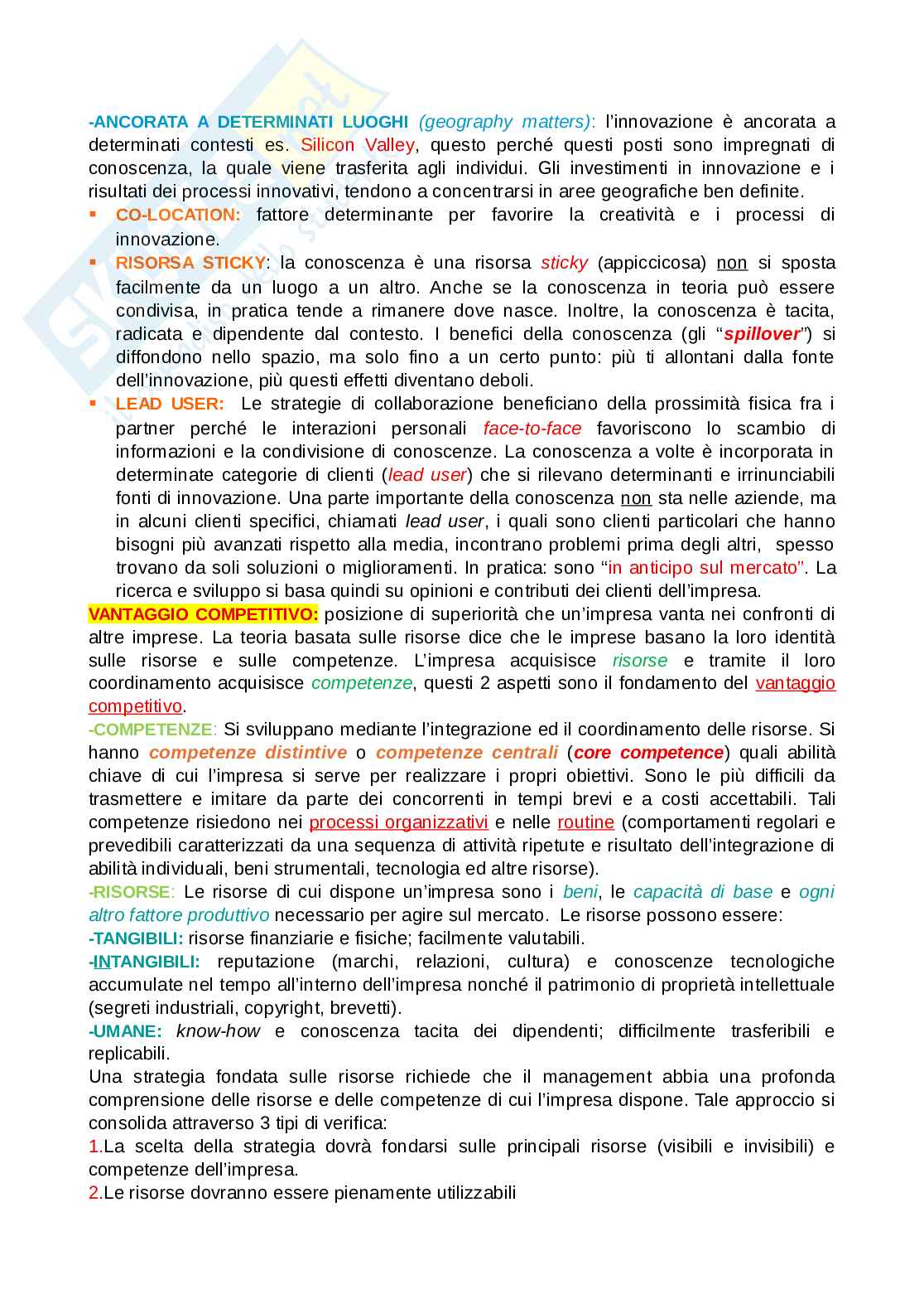 Management dell'innovazione Pag. 6
