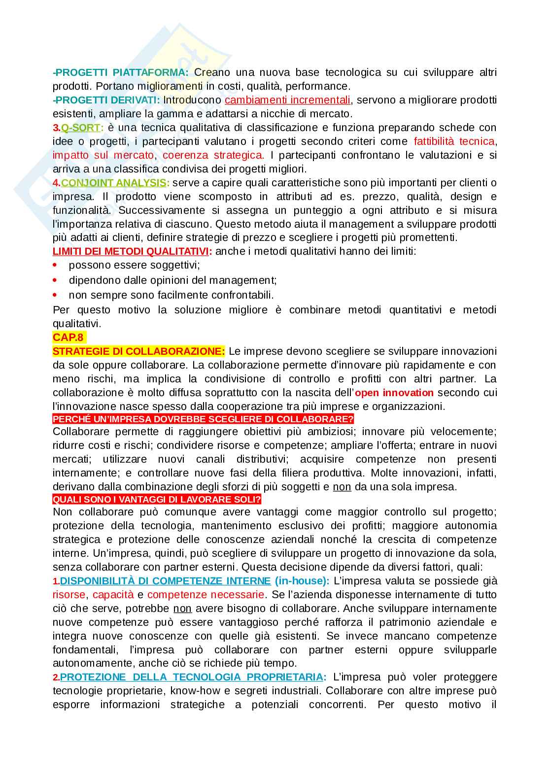 Management dell'innovazione Pag. 61