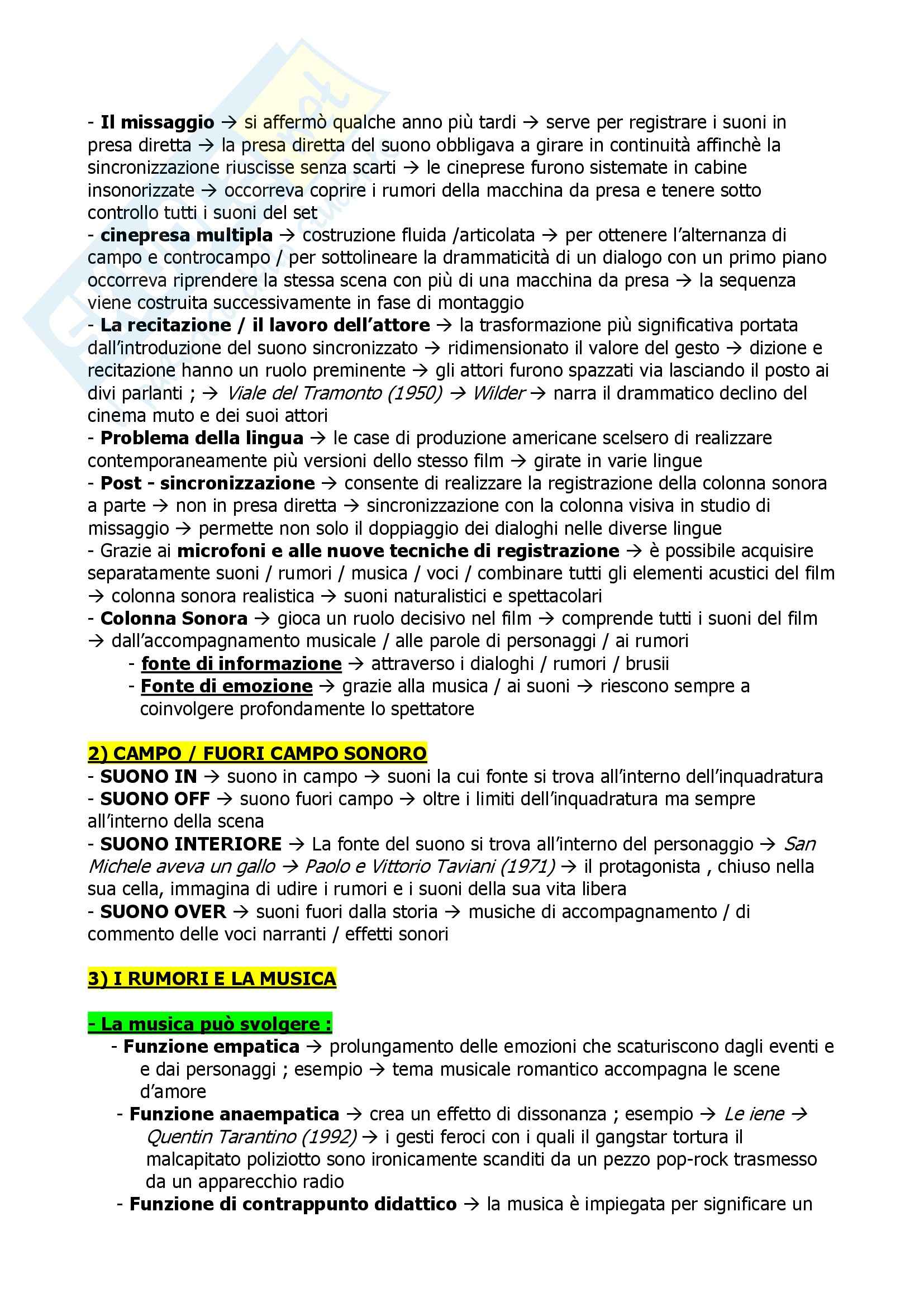 Storia del cinema - Appunti Pag. 11