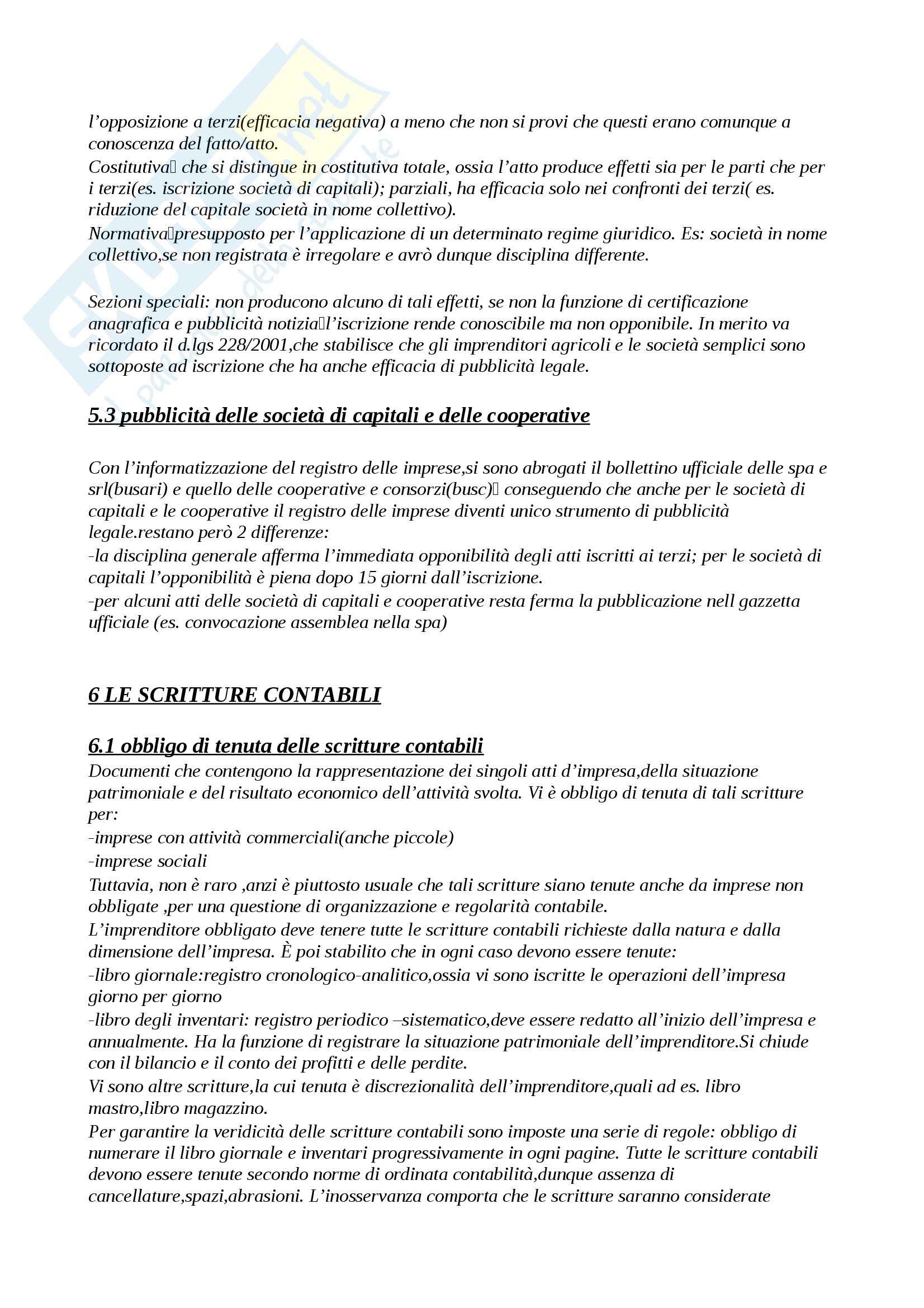 Riassunto esame Diritto, prof. Rispoli, libro consigliato Manuale di diritto commerciale, Campobasso Pag. 11