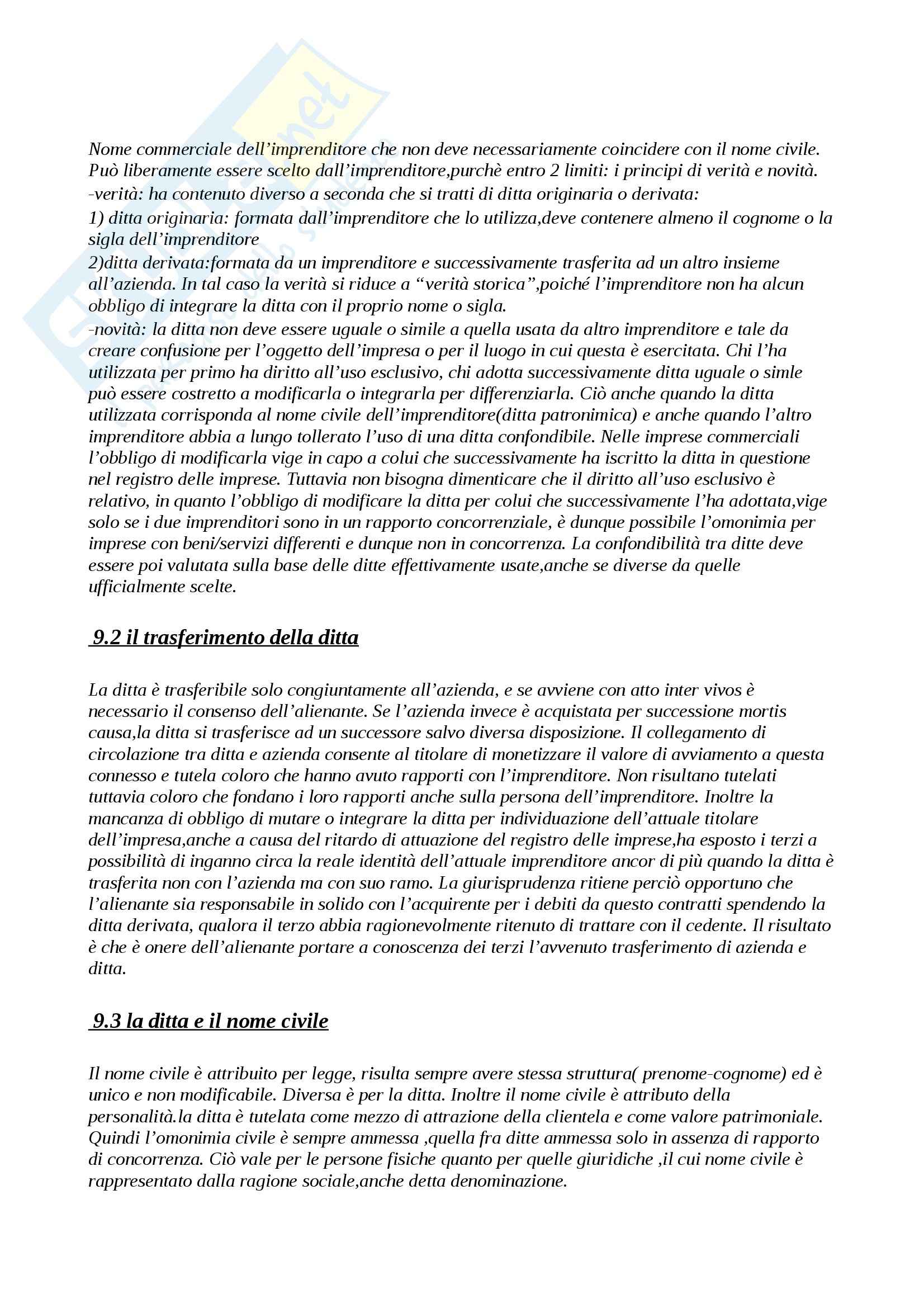 Riassunto esame Diritto, prof. Rispoli, libro consigliato Manuale di diritto commerciale, Campobasso Pag. 16