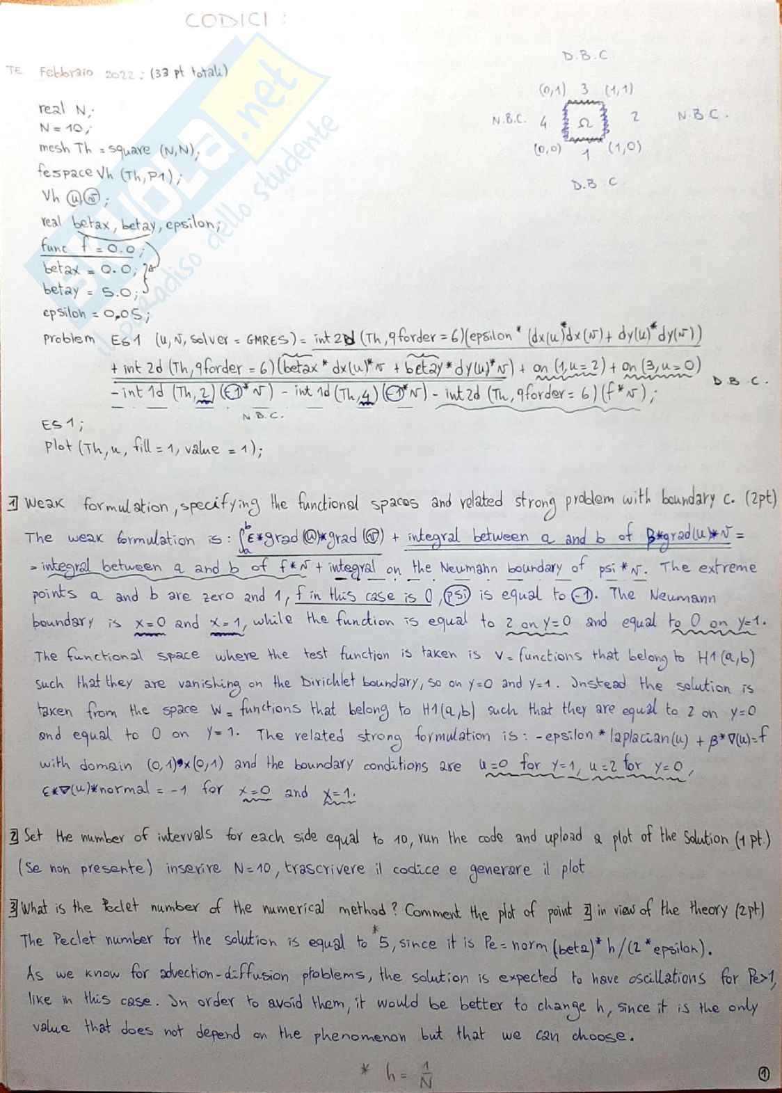 Temi d'esame (exe, codici, quiz) Numerical methods Pag. 1