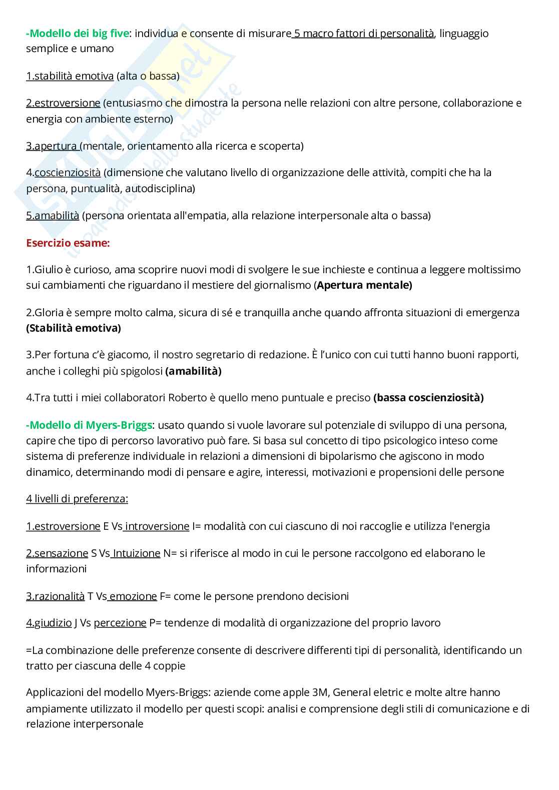 Riassunto esame Organizzazione aziendale, Prof. Isari Daniela, libro consigliato Comportamento organizzativo. Conoscere e sviluppare competenze organizzative, Pearson, 2021 (Capitoli 1, 4, 6, 7, 8, 9, 10, 11, 14, 15S, Bins. Juge, Bodega Pag. 6