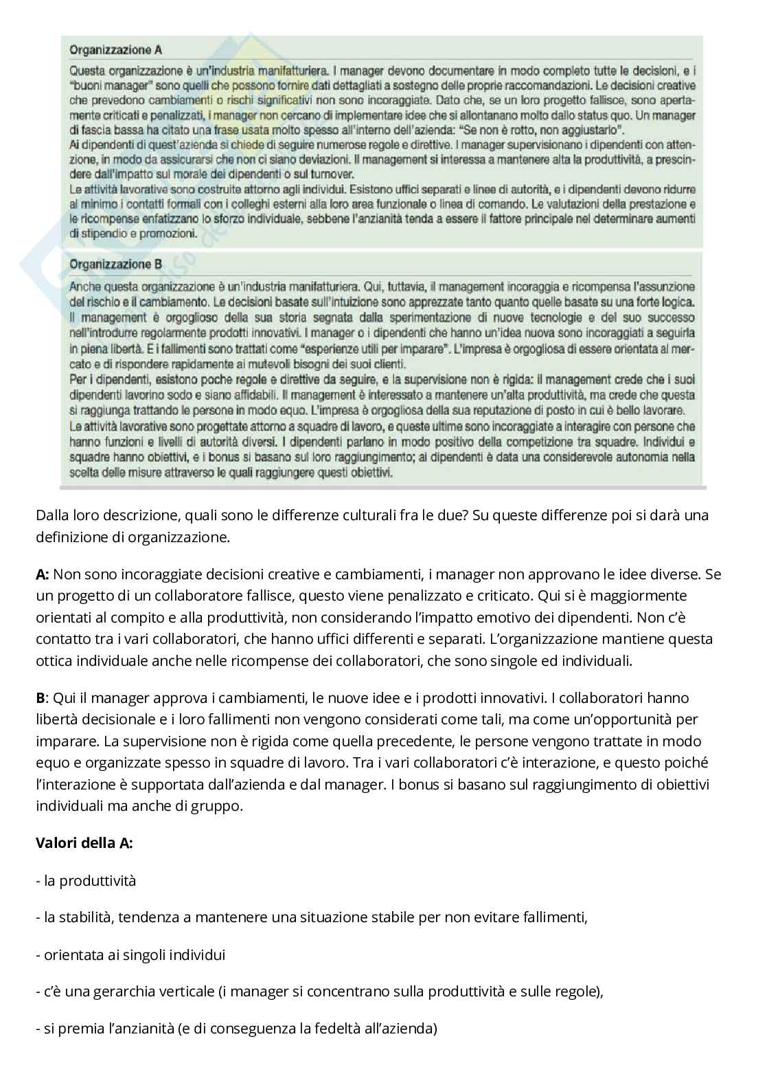 Riassunto esame Organizzazione aziendale, Prof. Isari Daniela, libro consigliato Comportamento organizzativo. Conoscere e sviluppare competenze organizzative, Pearson, 2021 (Capitoli 1, 4, 6, 7, 8, 9, 10, 11, 14, 15S, Bins. Juge, Bodega Pag. 61