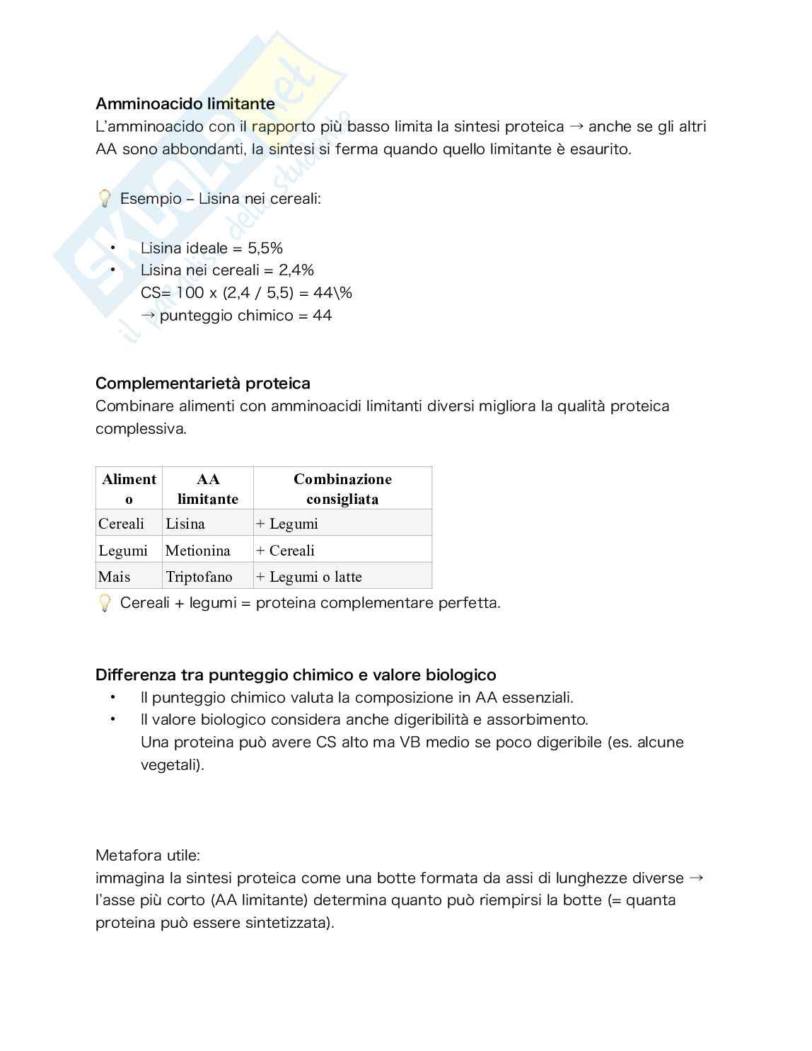 Chimica e normativa dei prodotti alimentari - proteine Pag. 11