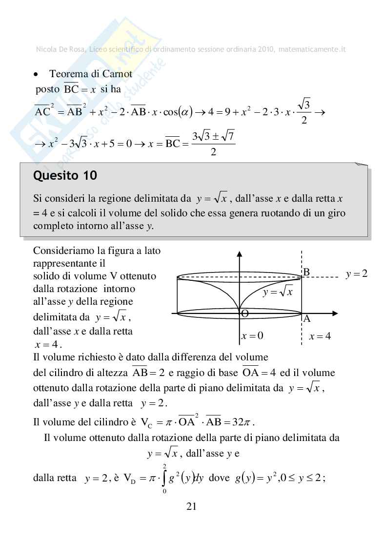 2010 - Liceo scientifico di ordinamento, sessione ordinaria Pag. 21