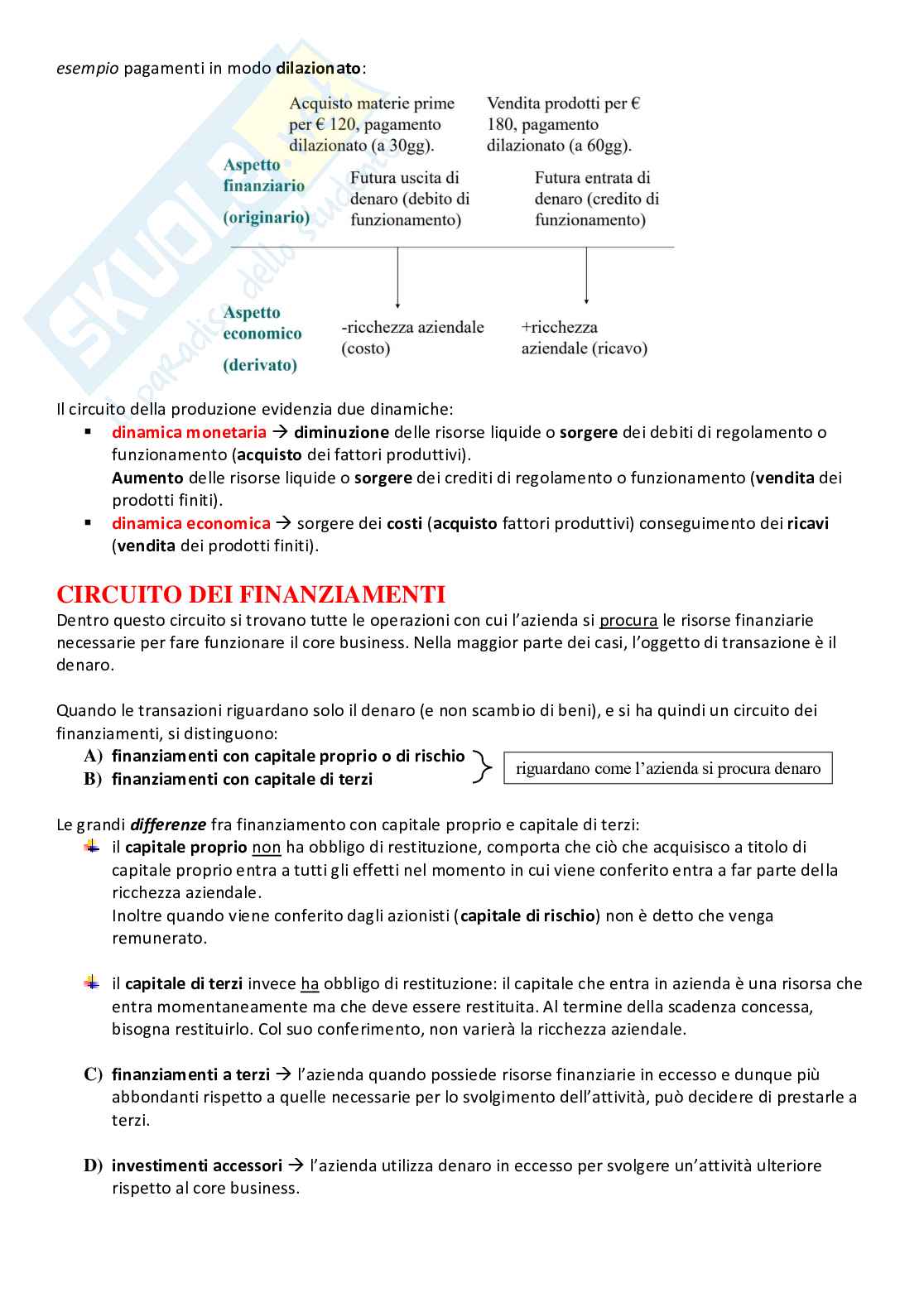 Riassunto esame Economia e gestione delle imprese, Prof. Rizza Carmela, libro consigliato Tutto ciò che si è trattato a lezione (e argomento di esame), Slides approfondite Pag. 6