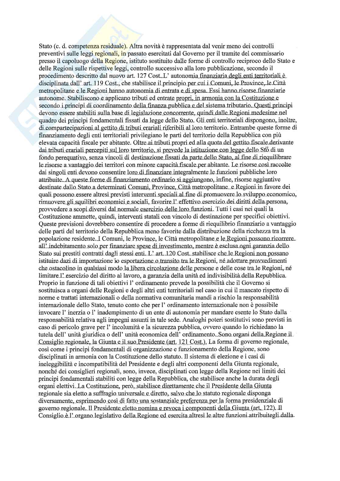 Riassunto esame Diritto pubblico, prof. Bilancia, libro consigliato Corso di diritto costituzionale, Bilancia Pag. 21