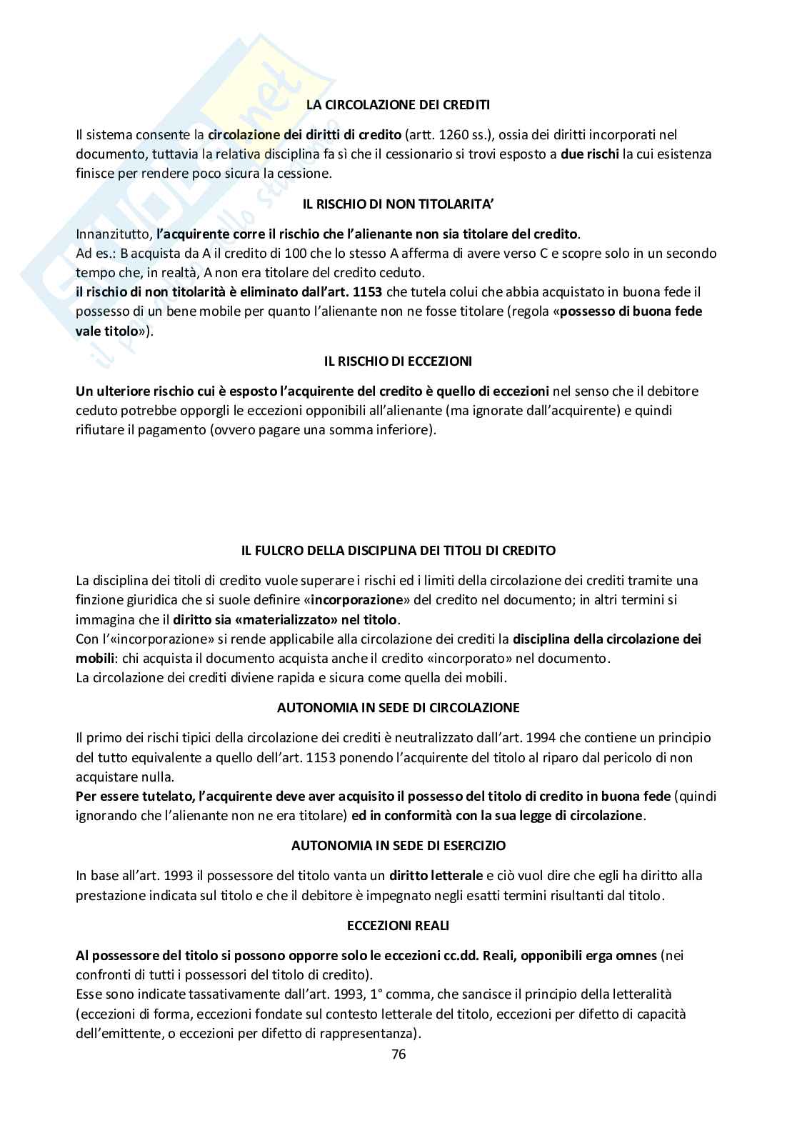 Diritto commerciale -  riassunto completo Pag. 76