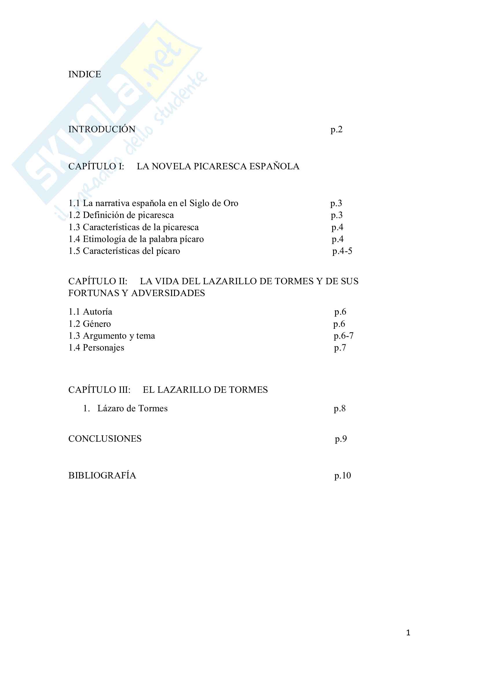 Mini tesi di letteratura spagnola Pag. 2