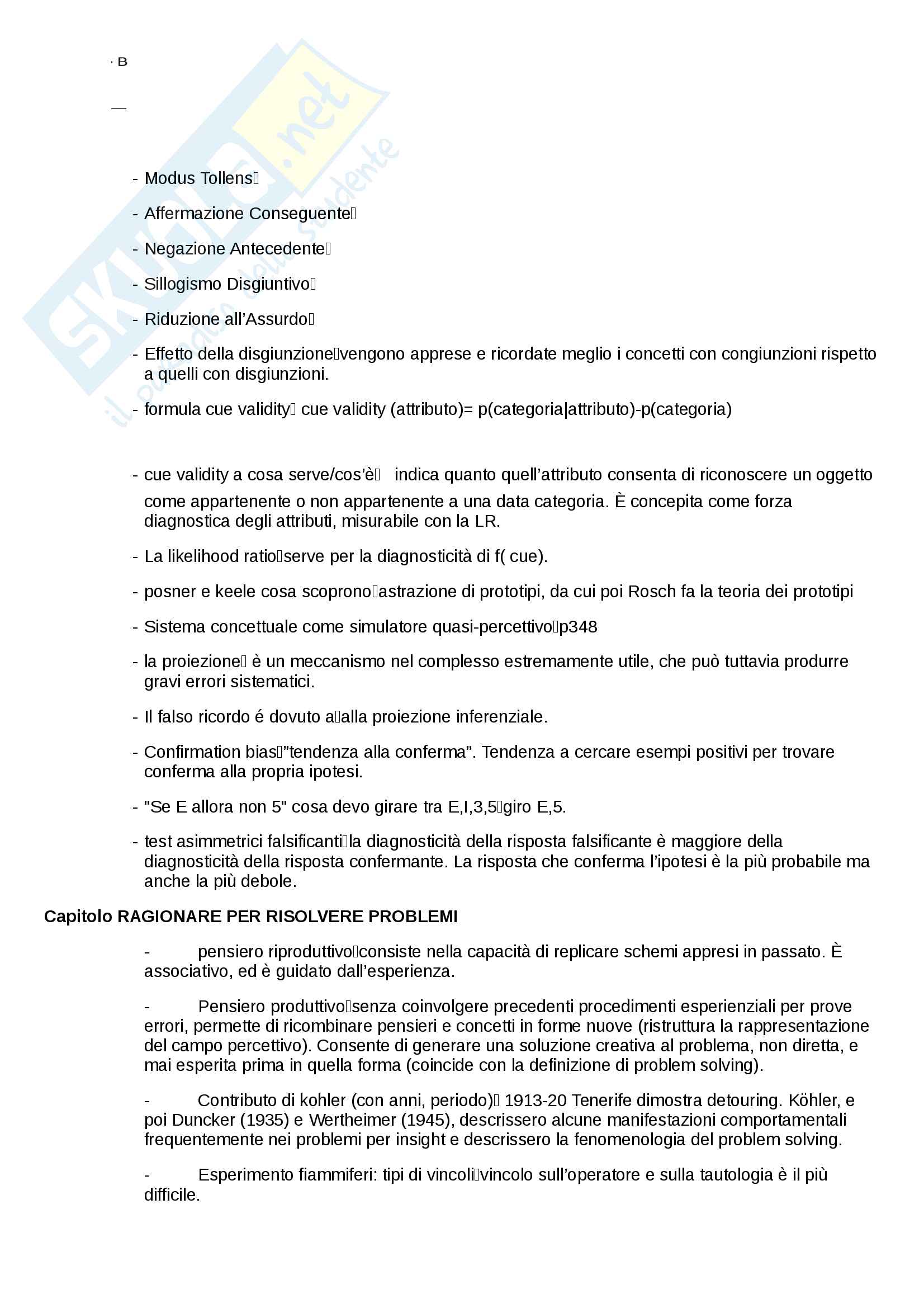 Domande Esame Di Psicologia Generale