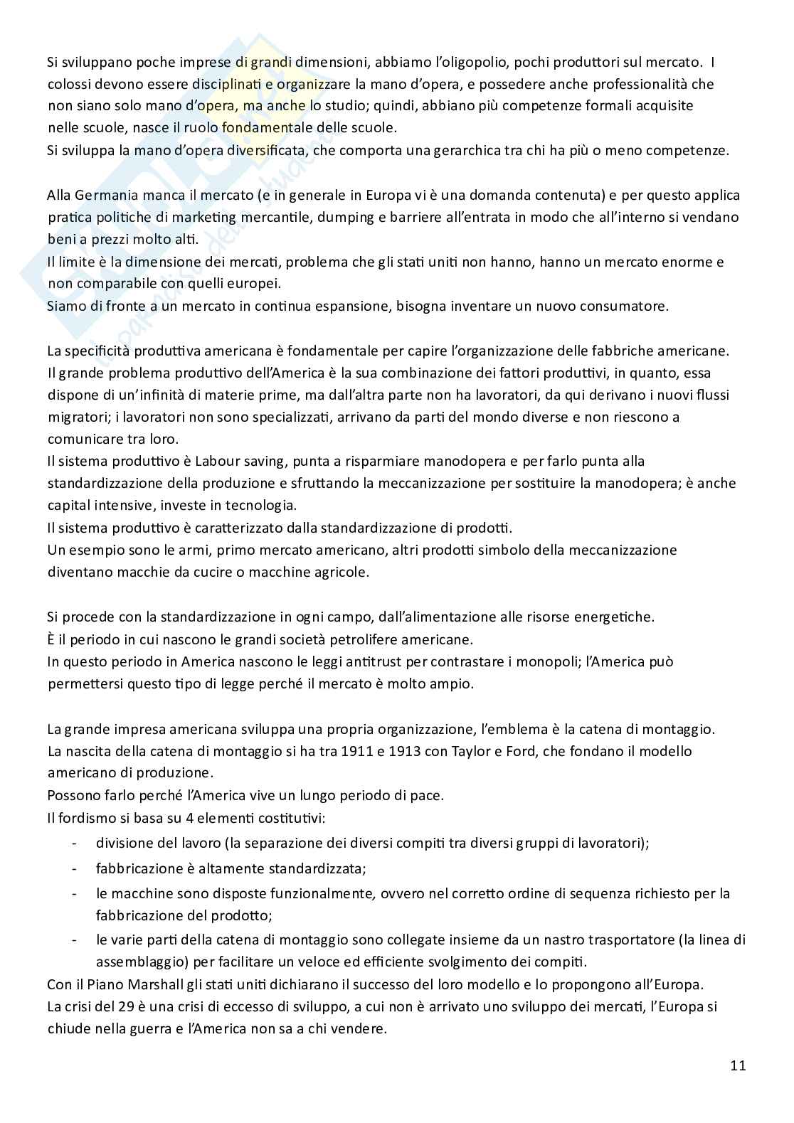 Storia economica del lavoro e delle relazioni del lavoro Pag. 11