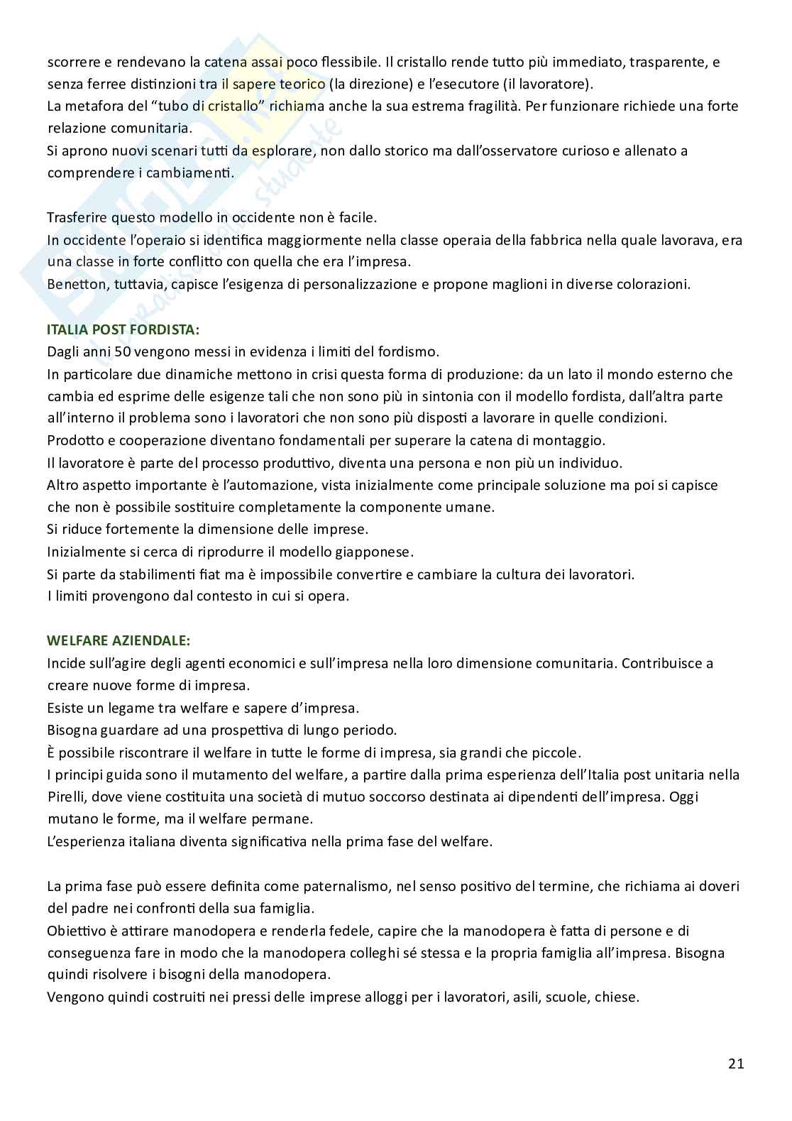 Storia economica del lavoro e delle relazioni del lavoro Pag. 21