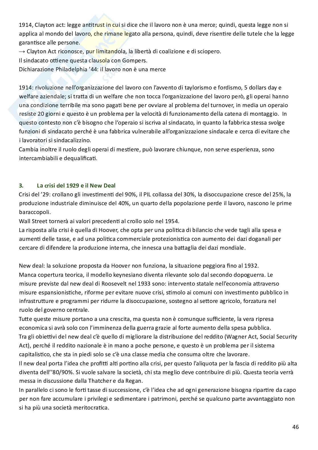 Storia economica del lavoro e delle relazioni del lavoro Pag. 46