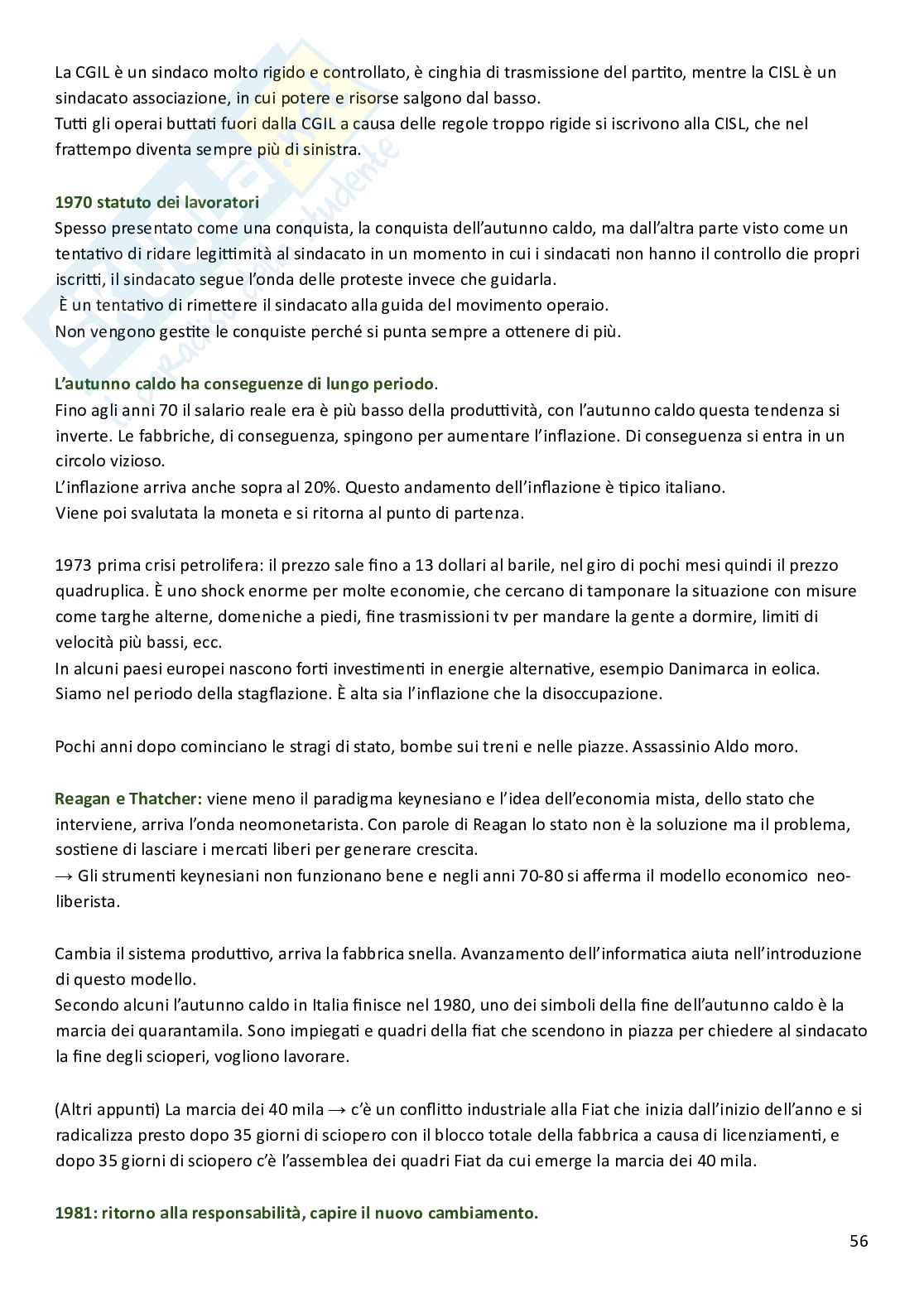 Storia economica del lavoro e delle relazioni del lavoro Pag. 56