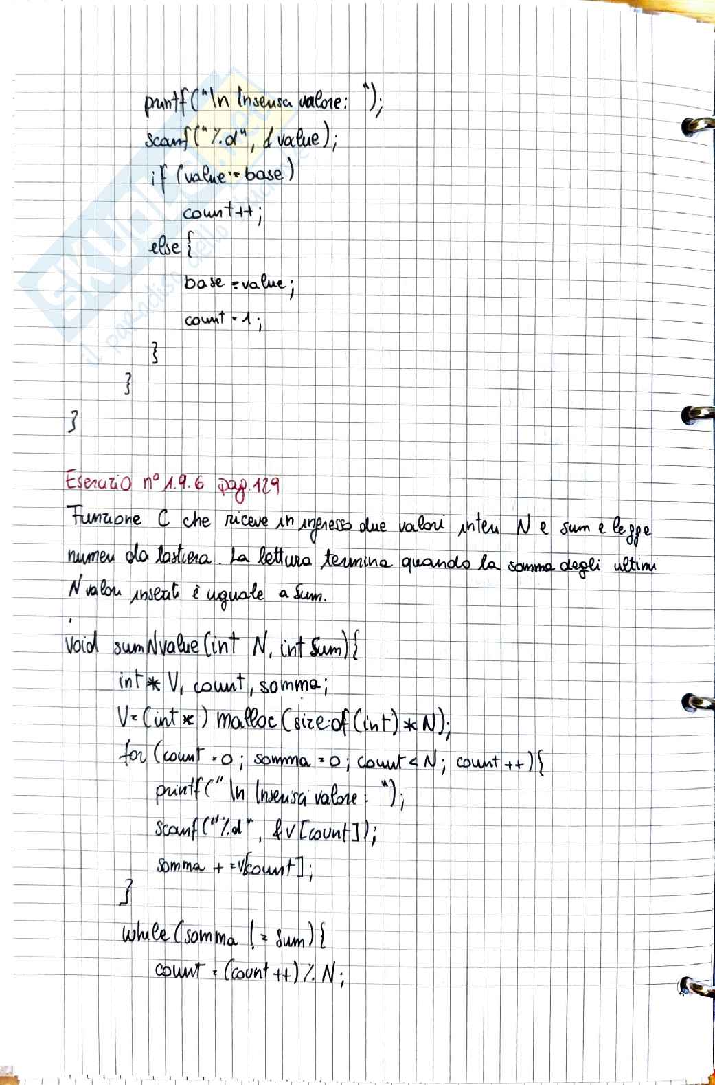 Esercizi Svolti di Fondamenti di informatica: Grammatiche, C e Array circolari Pag. 6
