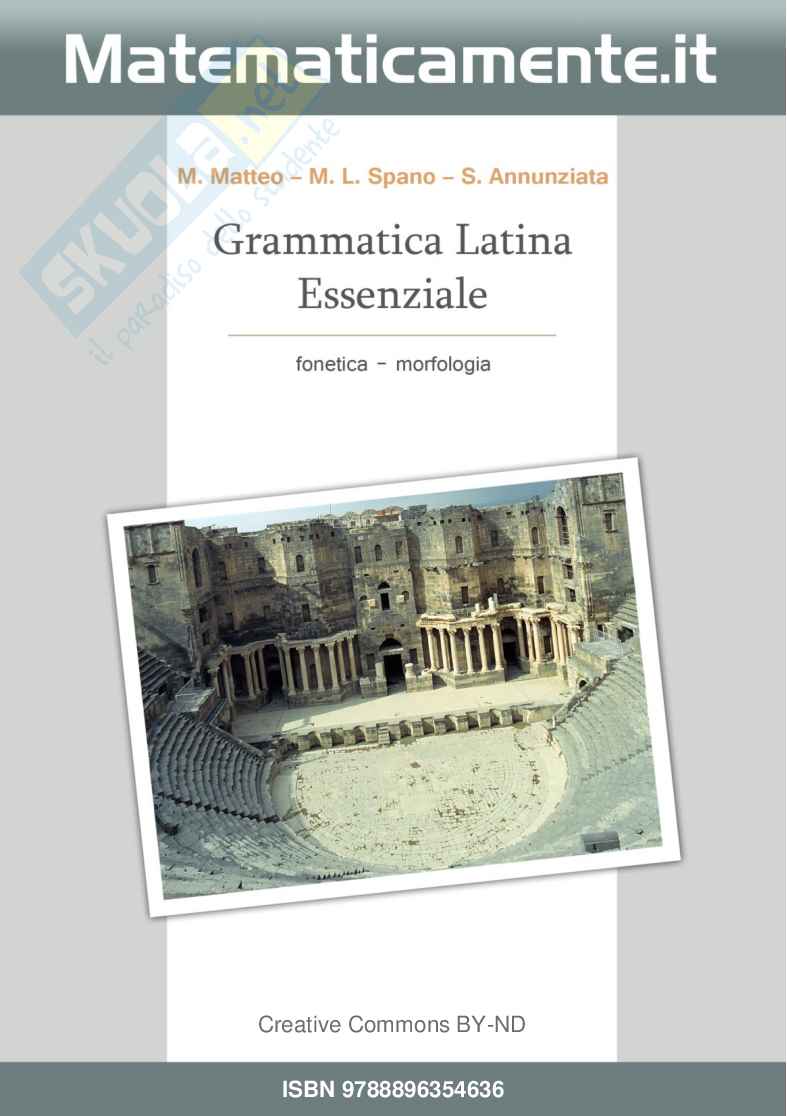 Grammatica Latina Essenziale (ebook) Pag. 1