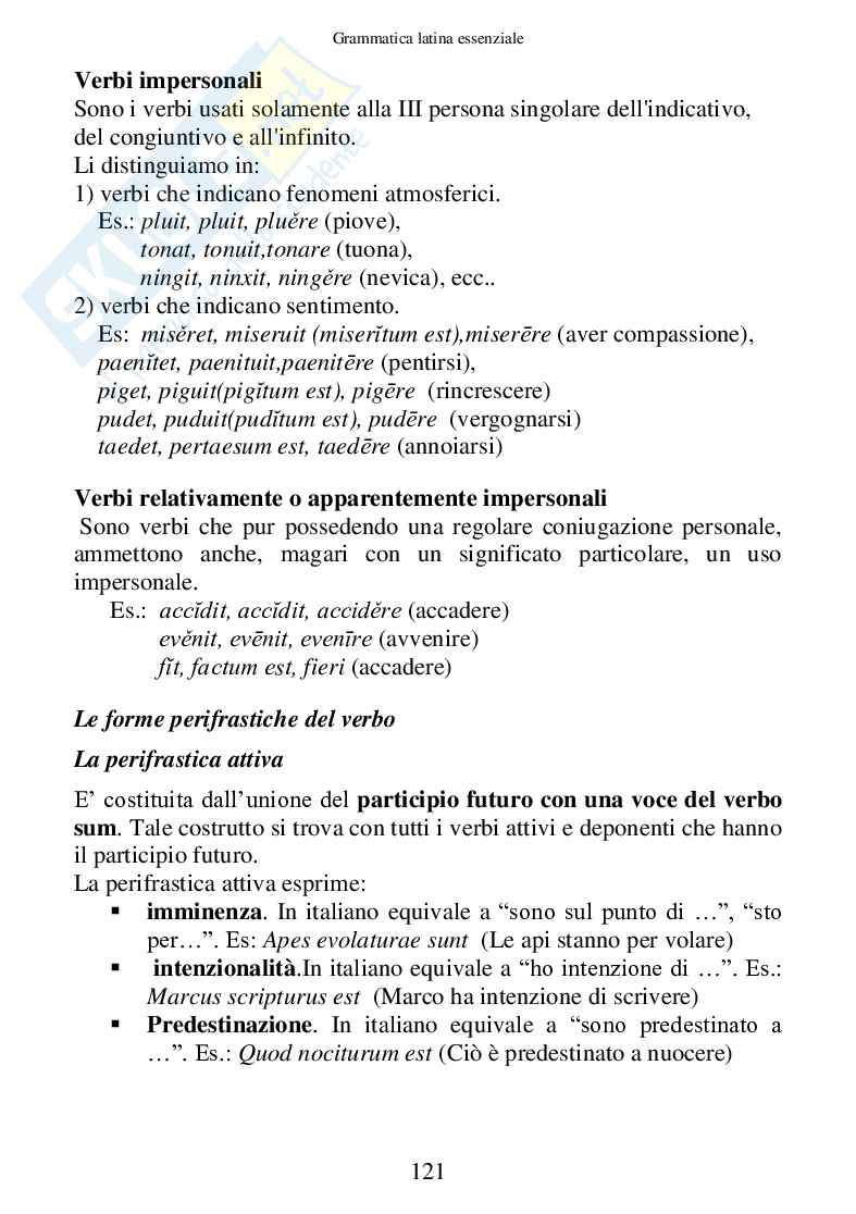 Grammatica Latina Essenziale (ebook) Pag. 121