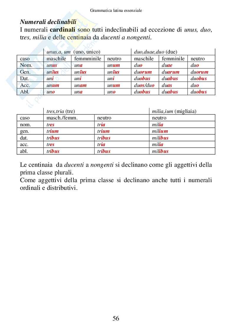 Grammatica Latina Essenziale (ebook) Pag. 56