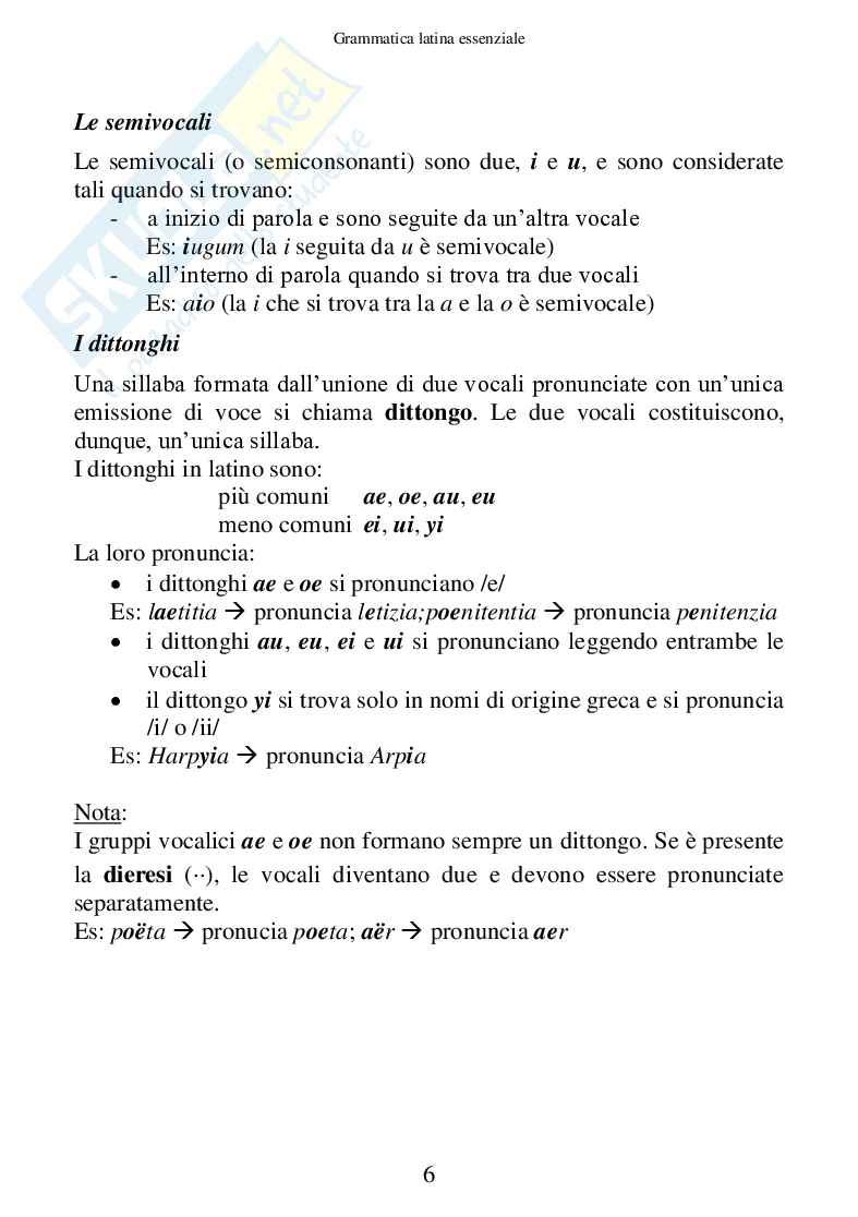 Grammatica Latina Essenziale (ebook) Pag. 6