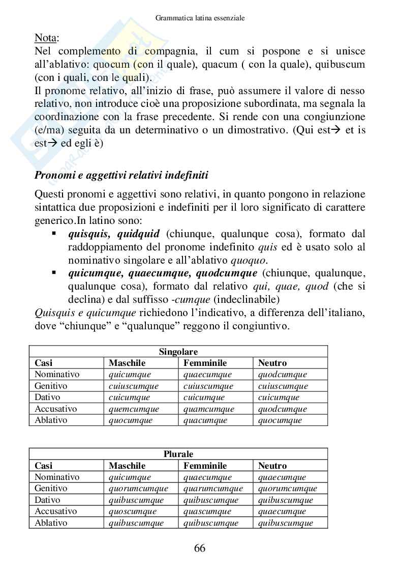 Grammatica Latina Essenziale (ebook) Pag. 66