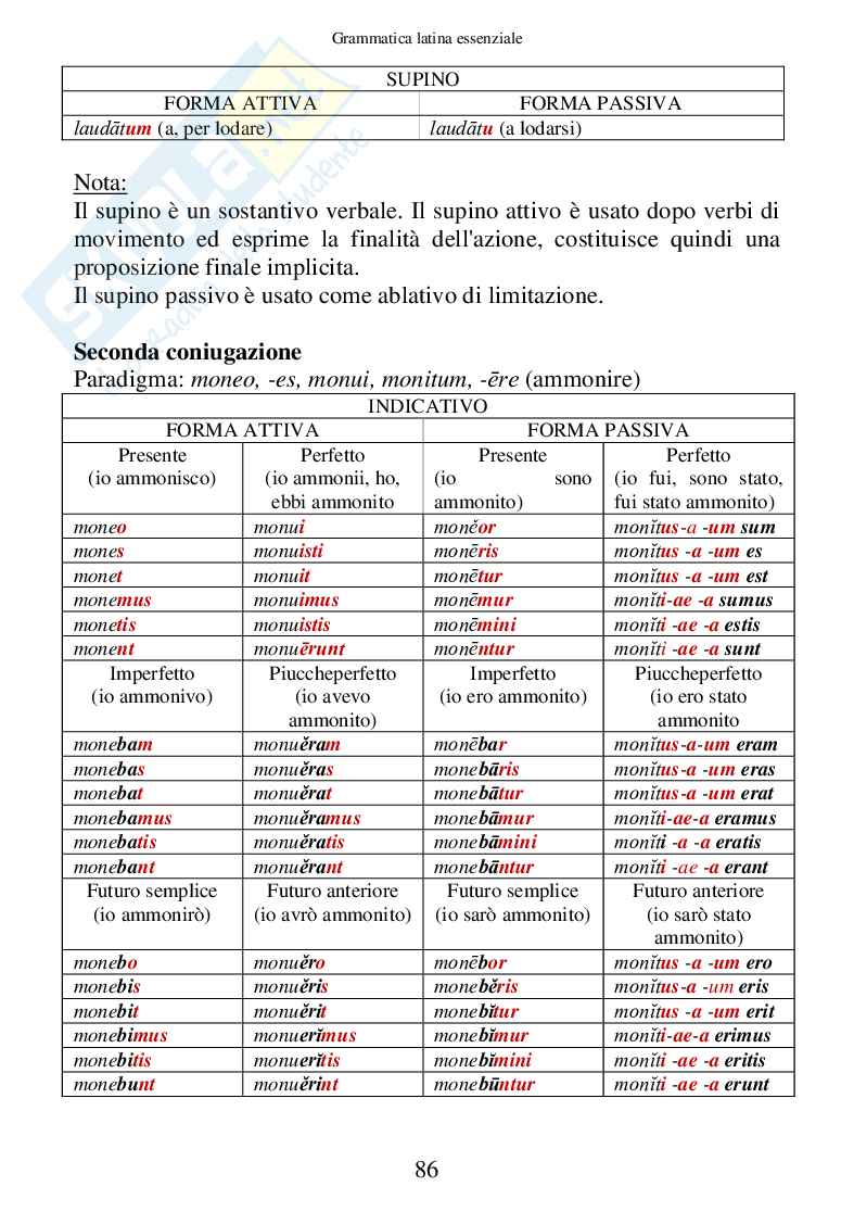 Grammatica Latina Essenziale (ebook) Pag. 86